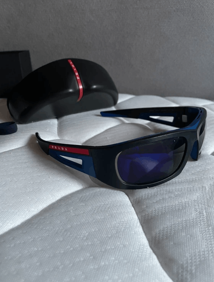 Prada PRADA Sunglasses Flame Star Sport Symbol Wrap Shield Mask Size ONE SIZE - 2 Thumbnail