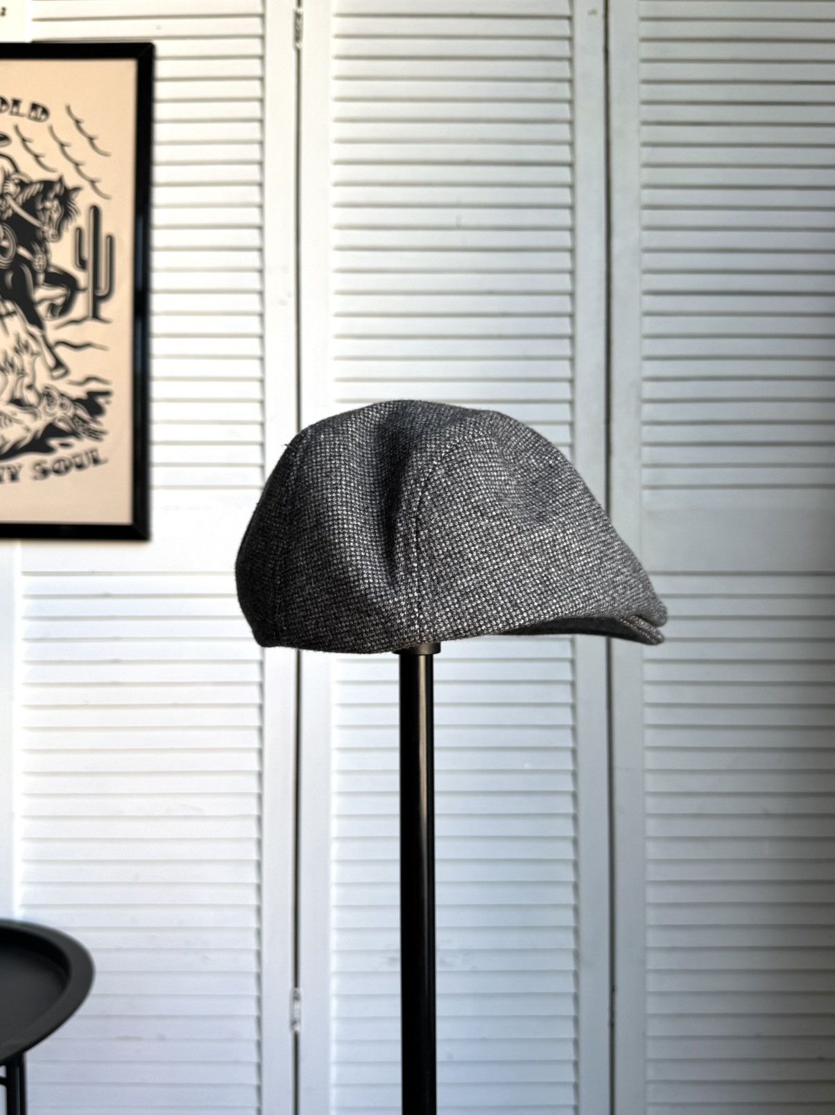 C&A Vintage C&A Wool Blend Ivy Cap Flat Cap Gray Herringbone Size ONE SIZE - 8 Thumbnail