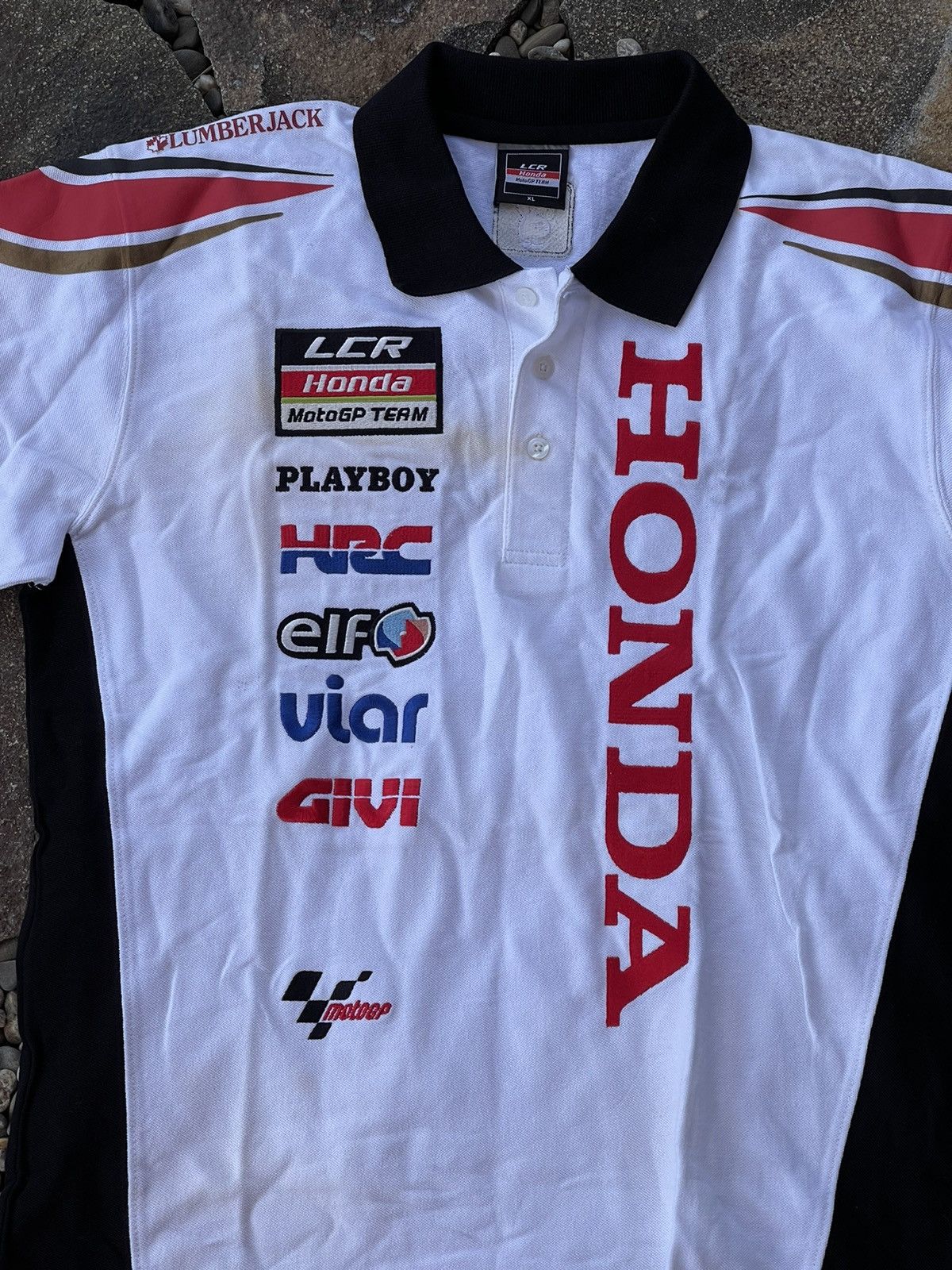 Honda × Vintage Y2K Honda Racing playboy vintage racing polo shirt Size US XL / EU 56 / 4 - 2 Thumbnail