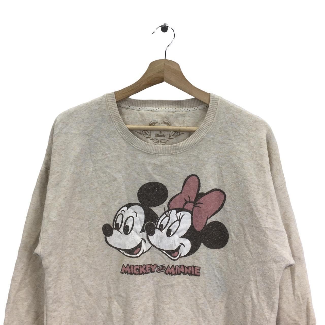 Vintage Vtg 90’ DISNEY MICKEY MINNIE Mouse Couple Sweatshirt Sweater Size L / US 10 / IT 46 - 2 Thumbnail