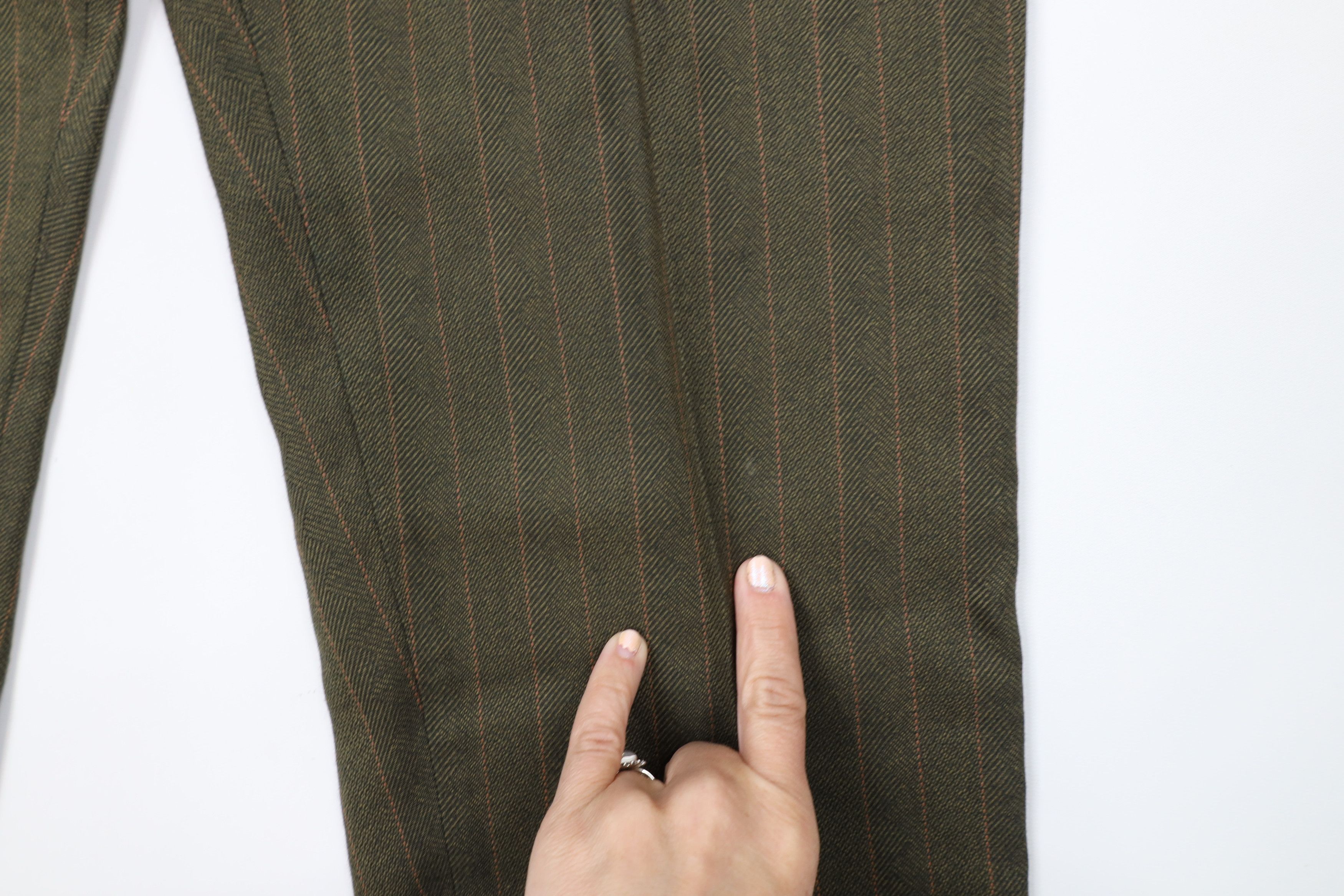 Vintage Vintage 60s 70s Streetwear Wool Pinstriped Chino Pants USA Size US 36 / EU 52 - 5 Thumbnail