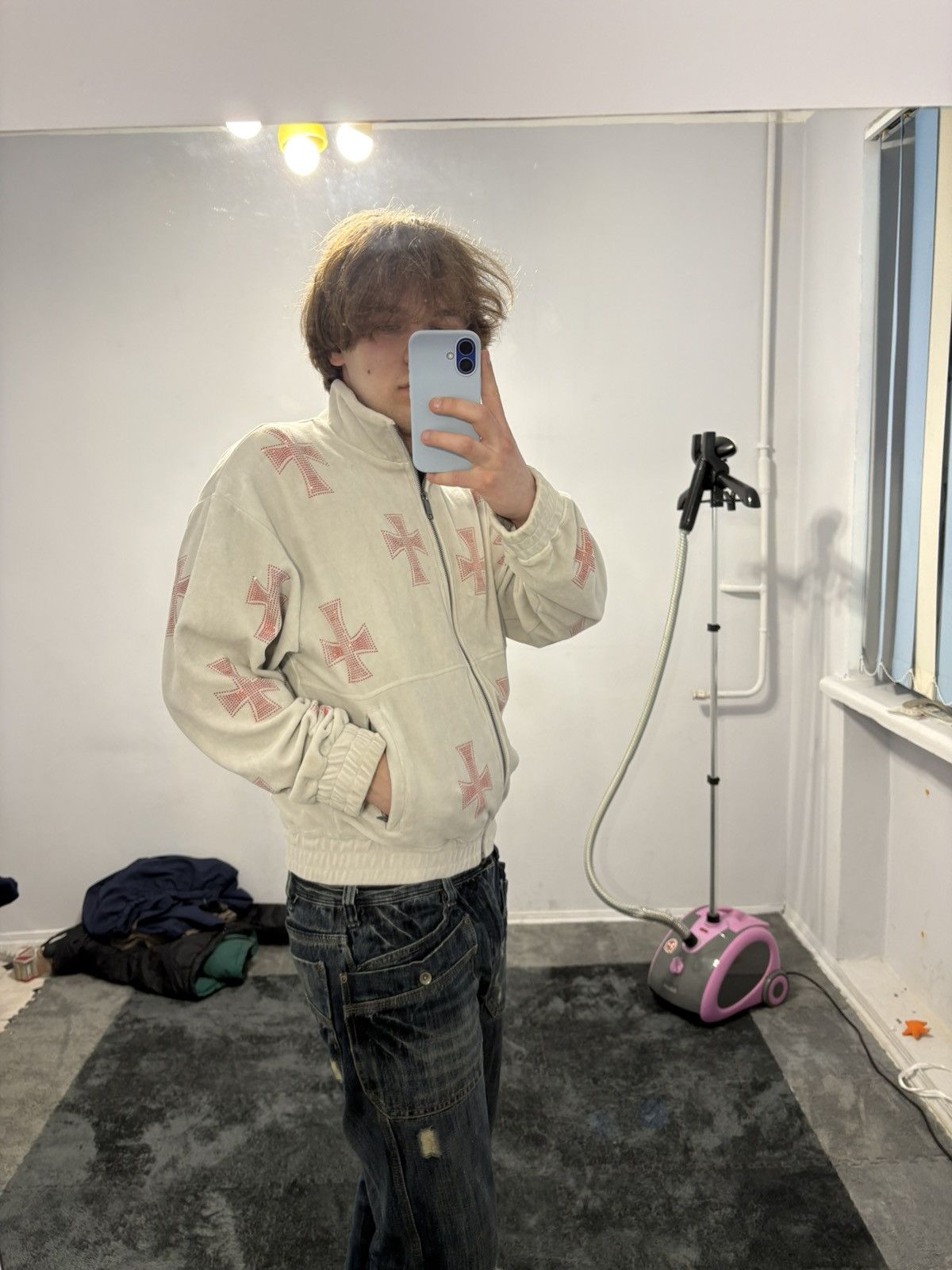 Unknown London Unknown London Y2K Cross Velour Zip Size US S / EU 44-46 / 1 - 3 Thumbnail