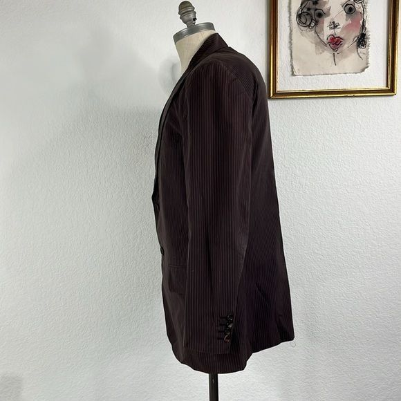 Issey Miyake × Japanese Brand × Vintage Issey Miyake Men Striped 2006 Cotton Blazer Size US XL / EU 56 / 4 - 5 Thumbnail