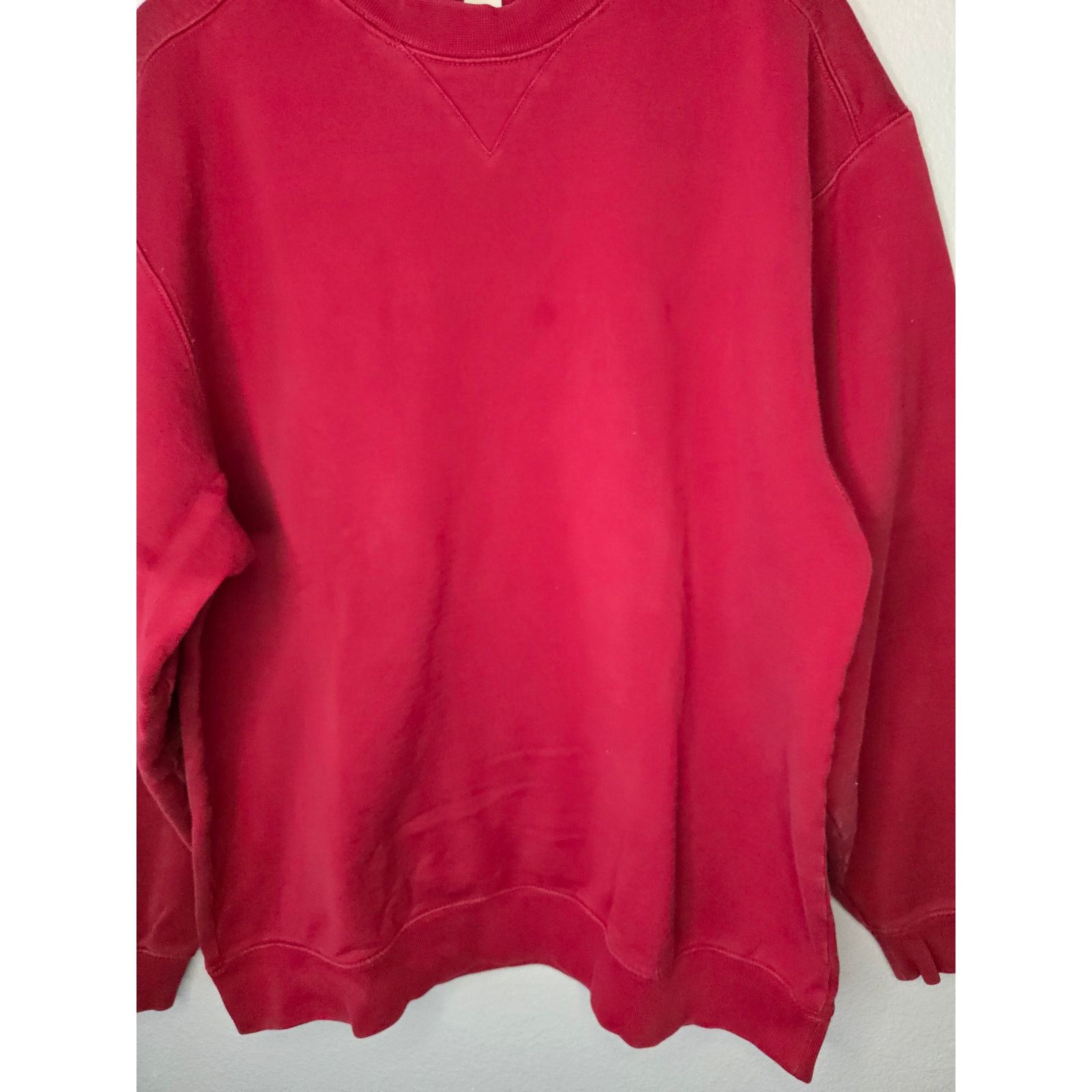 L.L. Bean × Vintage Vintage Blank Crewneck Y2K L.L Bean L Red Plain Sweatshirt Size US L / EU 52-54 / 3 - 3 Thumbnail
