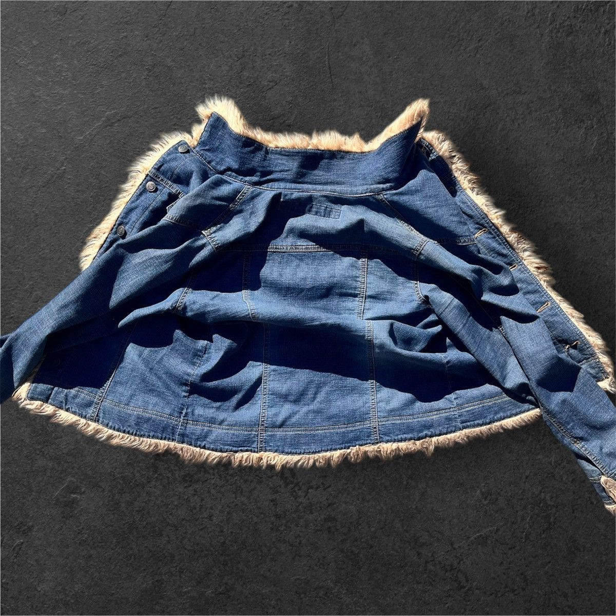 Billabong Billabong denim jacket with faux fur trim . Size L / US 10 / IT 46 - 4 Thumbnail
