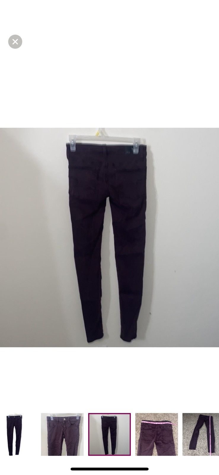 American Eagle Outfitters American eagle outfitters maroon jeggings size 00 Size 24" / US 00 / IT 34 - 4 Thumbnail