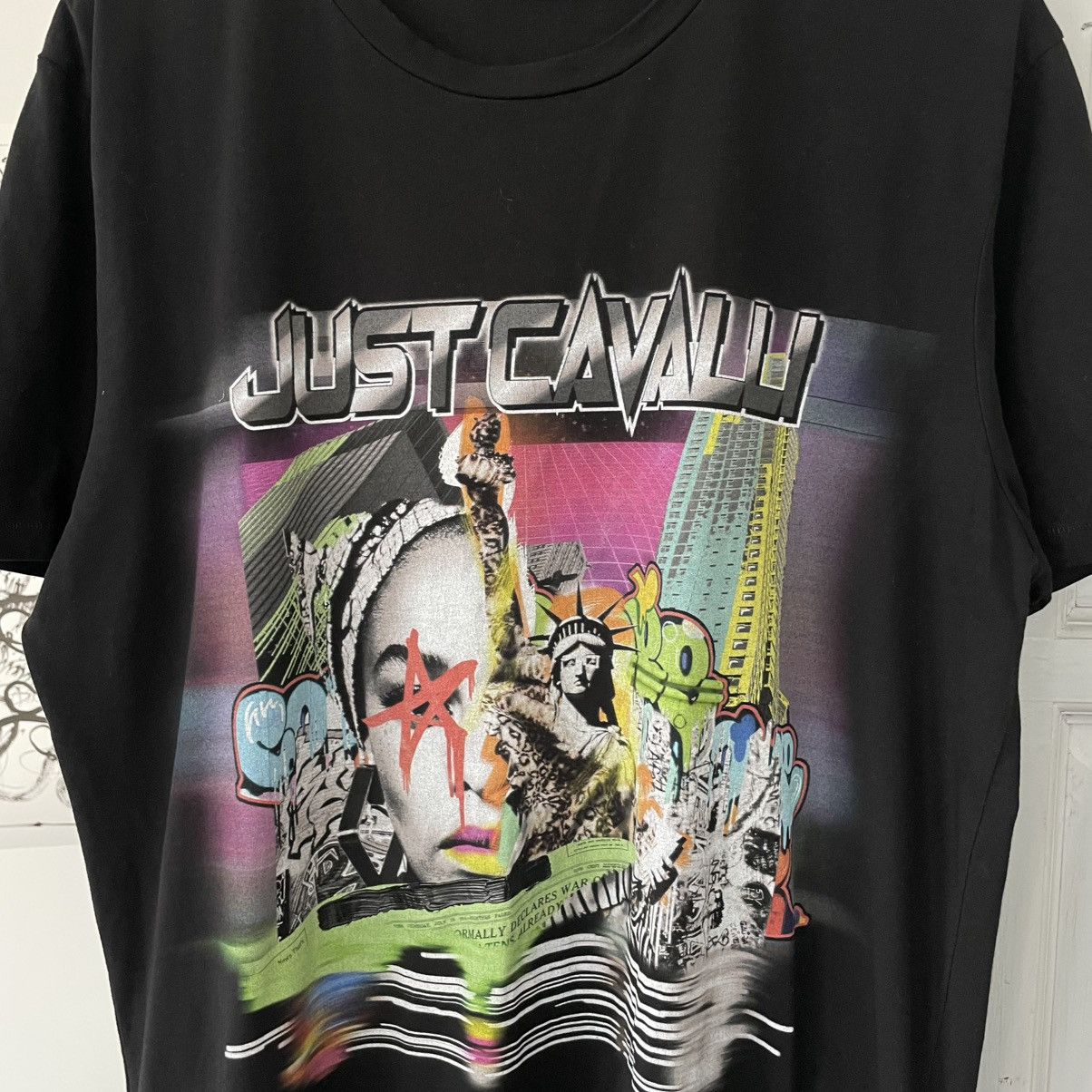 Just Cavalli × Sci-Fi Fantasy T-shirt Just Cavalli Printed Logo Black size XL Size US XL / EU 56 / 4 - 5 Thumbnail