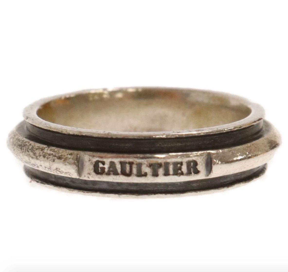 Jean-Paul GAULTIER Logo Ring Silver 7.5 | PLAYFUL