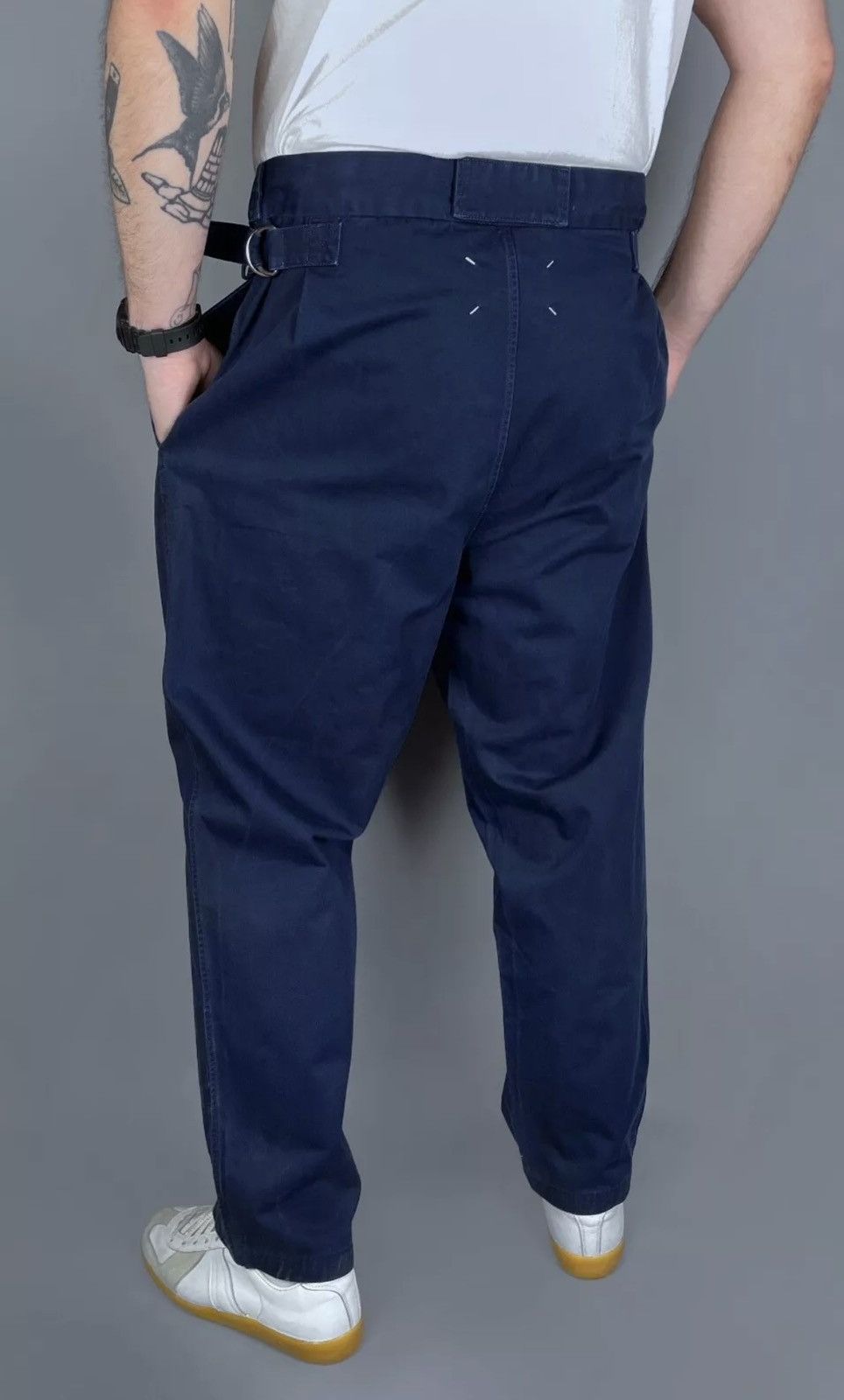 Maison Margiela Maison Martin Margiela Baggy Navy Pants Adjustable Waist 52 Size US 34 / EU 50 - 19 Thumbnail