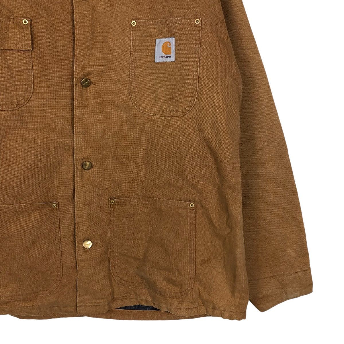Carhartt 🔥VINTAGE CHORE JACKET CARHARTT DUCK CANVAS WORKER Size US L / EU 52-54 / 3 - 6 Thumbnail