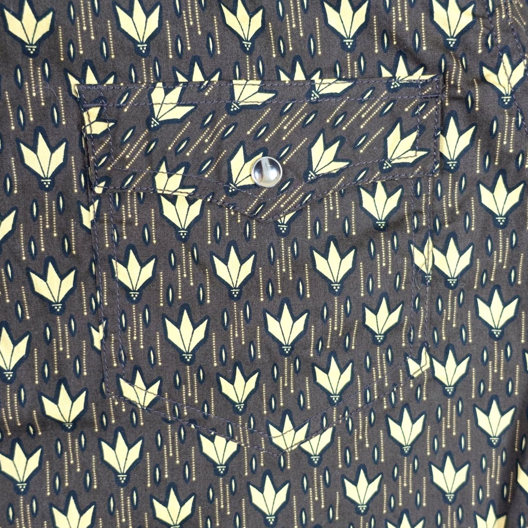 Cody James Cody James Shirt Mens 2XL Tall Brown Geometric Pattern Western Snap Long Sleeve Size US XXL / EU 58 / 5 - 3 Thumbnail