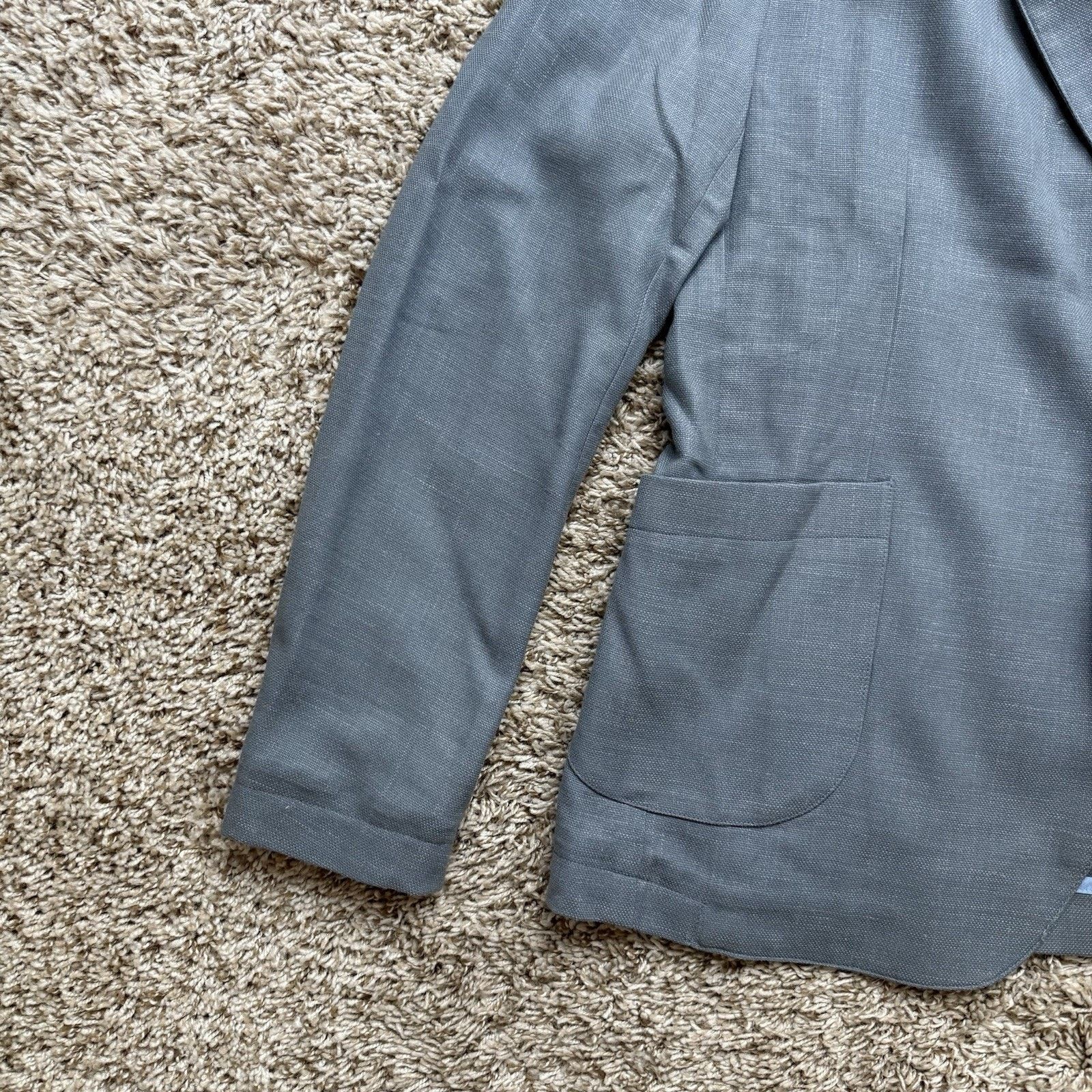 Taylor Stitch Telegraph Suit Jacket Grey Charcoal Linen Wool