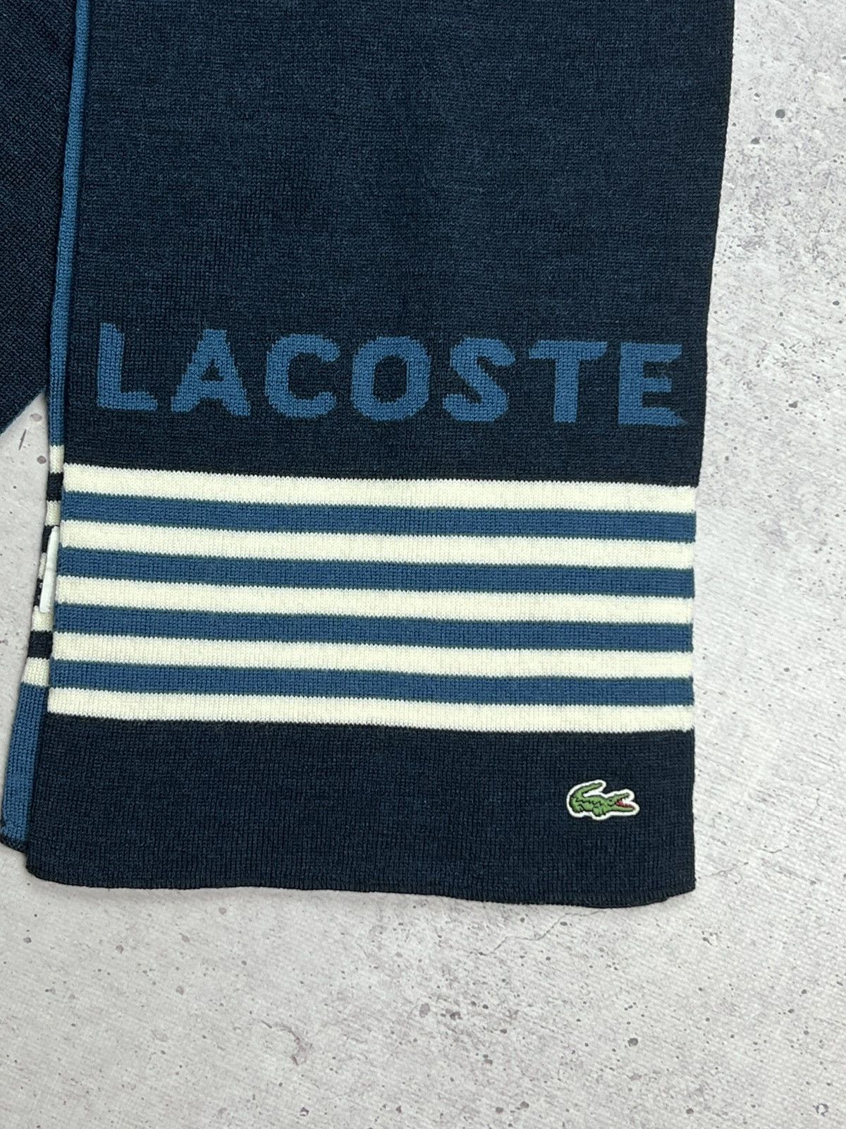 Lacoste × Vintage Vintage Lacoste Laine Wool Scarf Size ONE SIZE - 3 Thumbnail