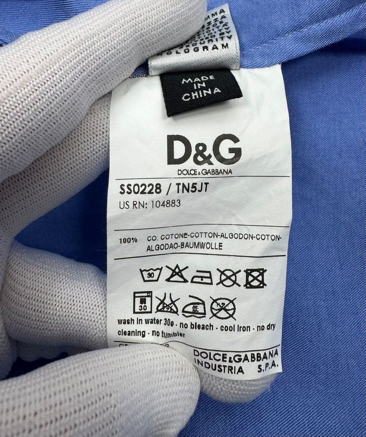 Dolce & Gabbana Dolce & Gabbana Blue Blouse Shirt Button Up Ruffled size 40 Size S / US 4 / IT 40 - 15 Thumbnail