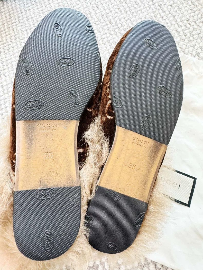 Gucci Gucci Brown Fur Slippers Size 35-2505 Size US 4.5 / IT 34.5 - 4 Thumbnail