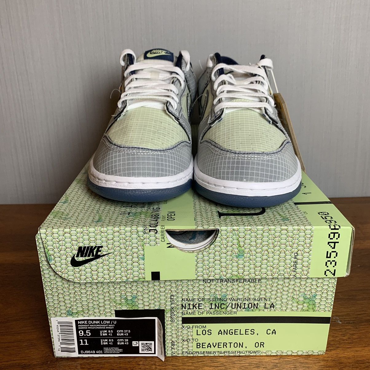 Nike × Union LA Union Nike Dunk Low Pistachio Size US 9.5 / EU 42-43 - 4 Thumbnail