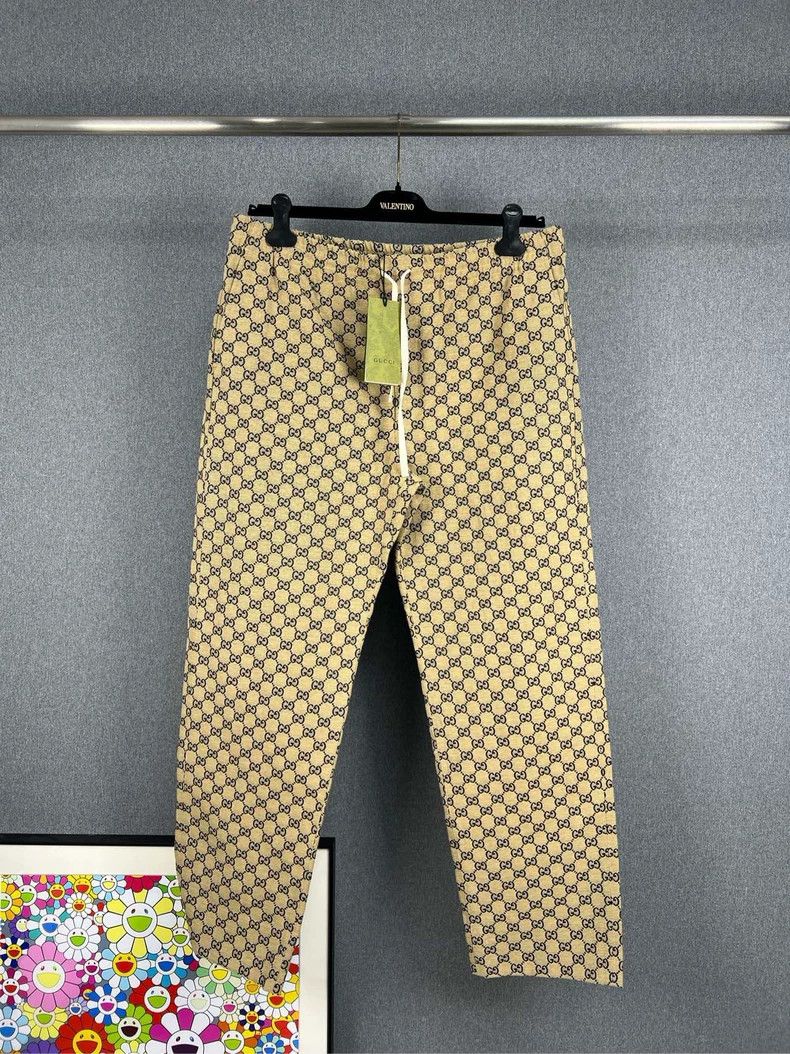 Gucci Gucci Old flower full LOGO trousers 2503-Nextarrow Size US 38 / EU 54 - 1 Thumbnail