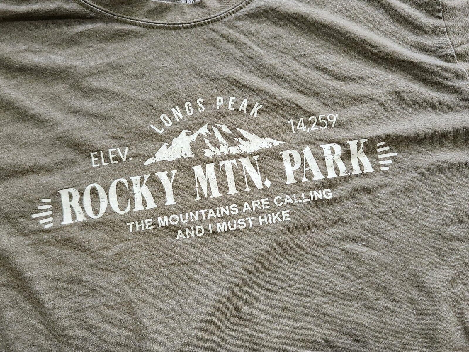 Designer Ragwear Usa Crop Top Shirt XL Green Rocky Mountain Park Size XL / US 12-14 / IT 48-50 - 7 Thumbnail