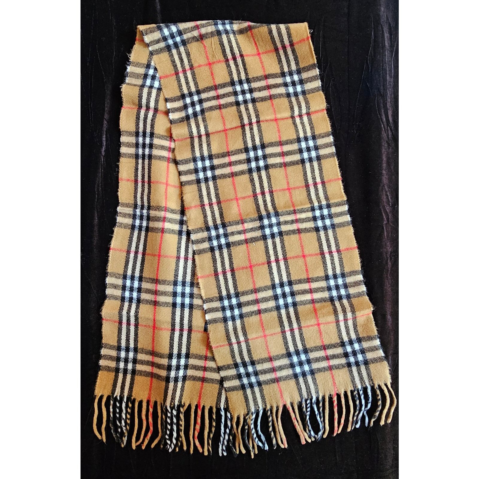 Burberry BURBERRYs London 100% Lambswool BEIGE Scarf Nova Check (2) Size ONE SIZE - 8 Thumbnail