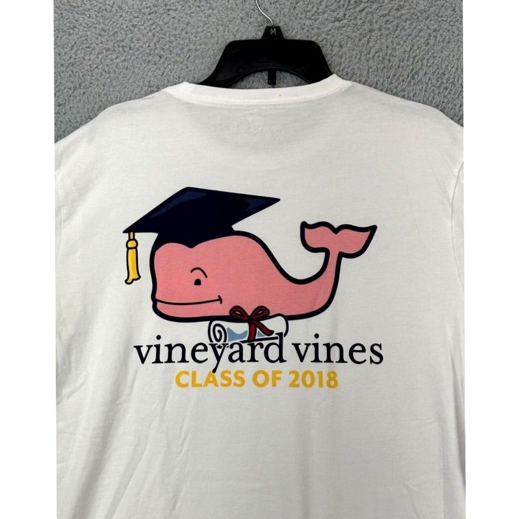 Vineyard Vines Vineyard Vines Shirt Adult Large White Class Of 2018 Long Sleeve Graphic Tee Men Size US L / EU 52-54 / 3 - 4 Thumbnail