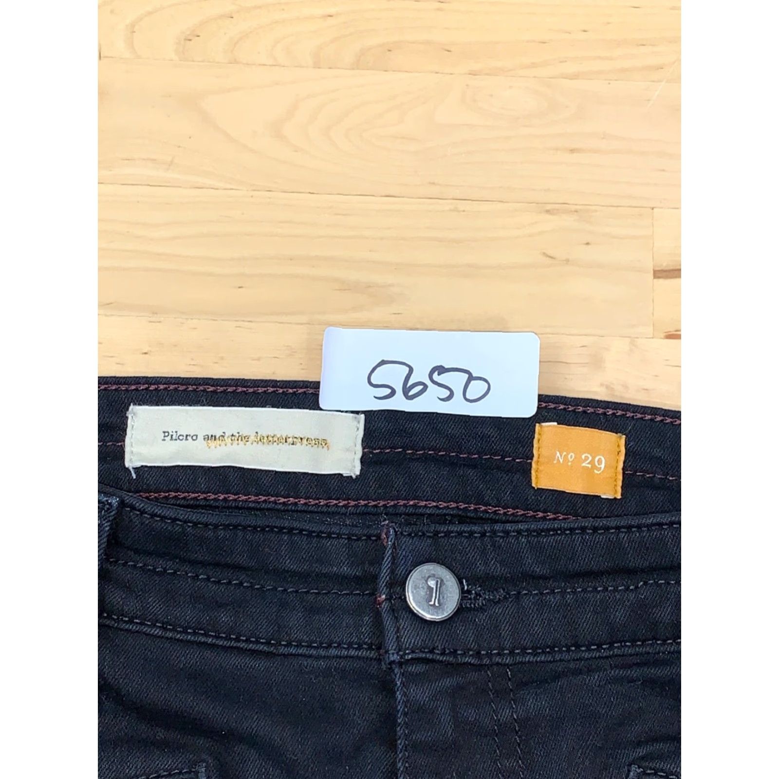 Vintage Pilcro and the Letterpress Jeans Sz 29 Black Ankle Zipper Pockets Casual Womens Regular 29 Black Ankle Zipper Pockets Pilcro Jeans 29 Women Size 29" - 5 Thumbnail