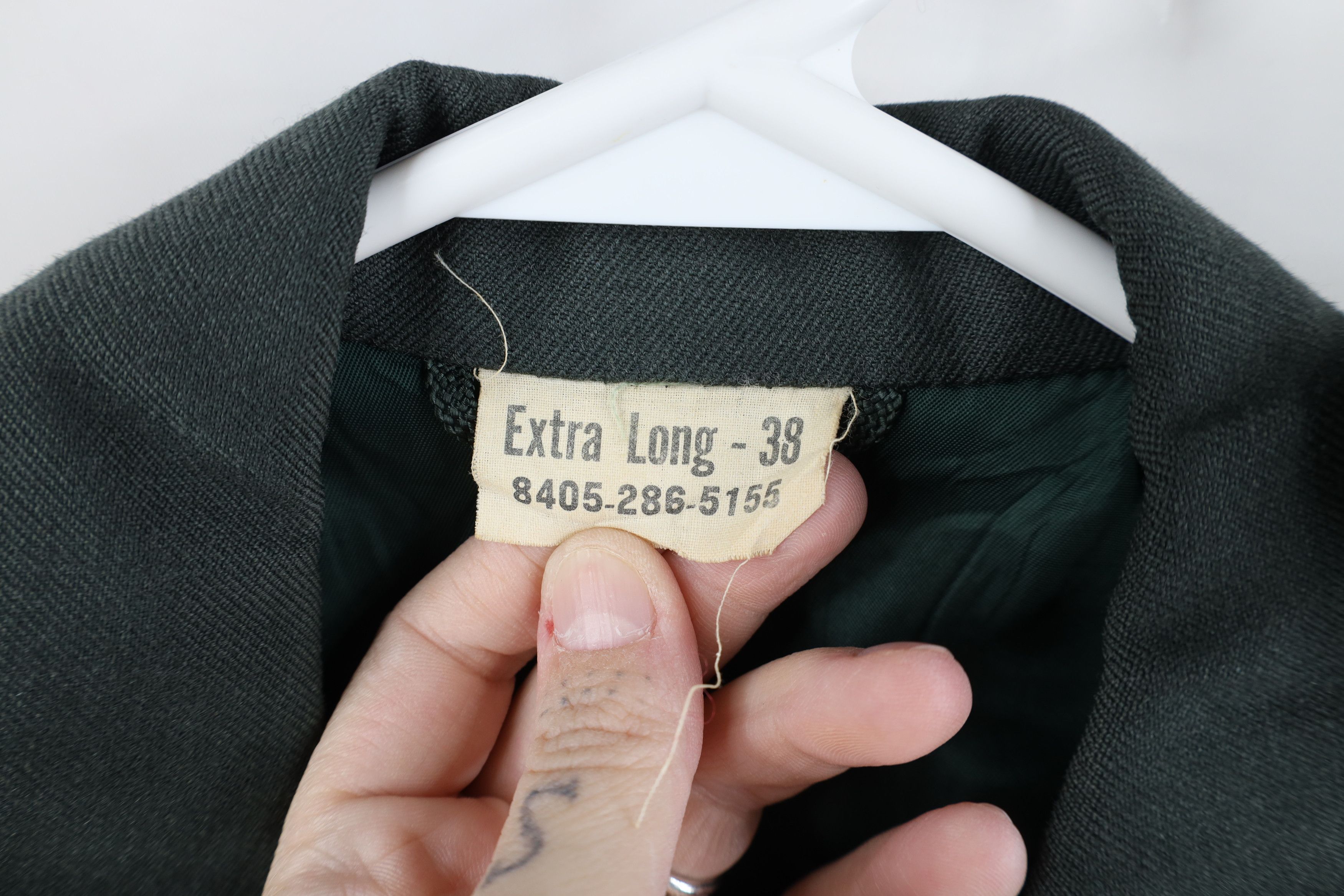 Vintage Vintage 60s Vietnam War Serge Green Army Officer Jacket Coat Size US L / EU 52-54 / 3 - 9 Thumbnail