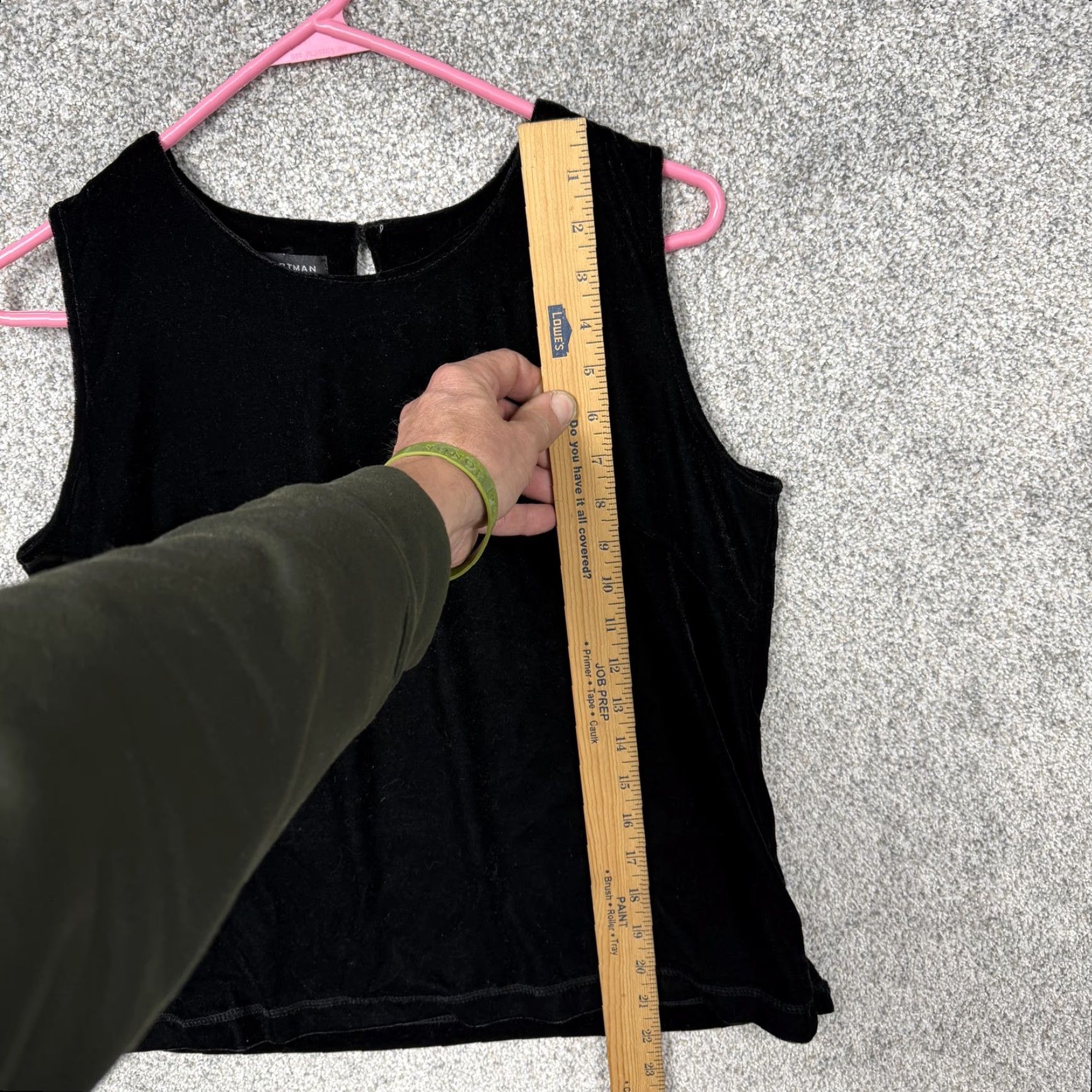 Vintage VINTAGE Hartman Studio Tank Top Women S Black Silk-Blend Velvet Crew Neck Sleeveless Basic Layering Size S / US 4 / IT 40 - 3 Thumbnail