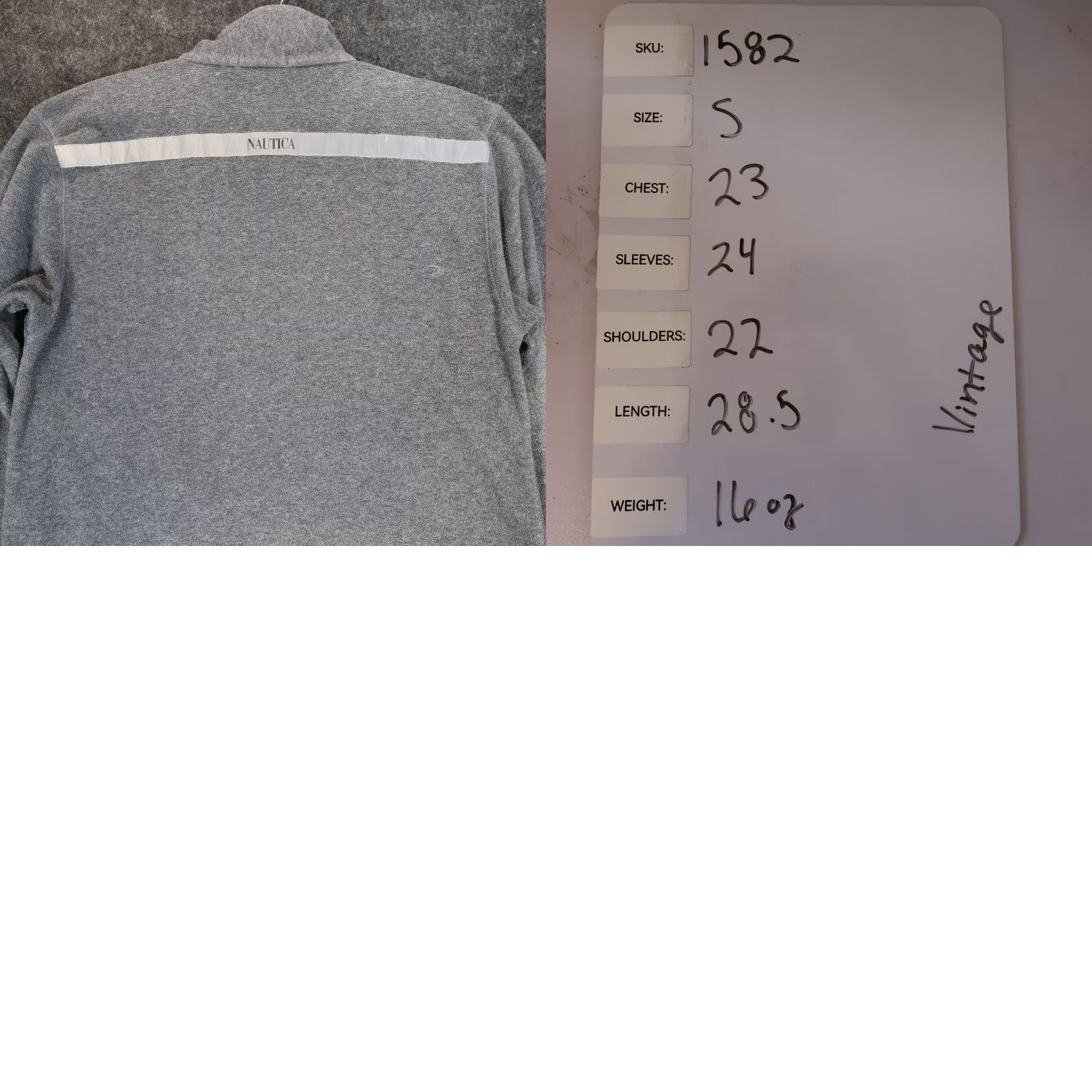 Nautica VINTAGE Nautica Competition Fleece Pullover Mens Small Gray Quarter Zip Excellent Size US S / EU 44-46 / 1 - 8 Thumbnail