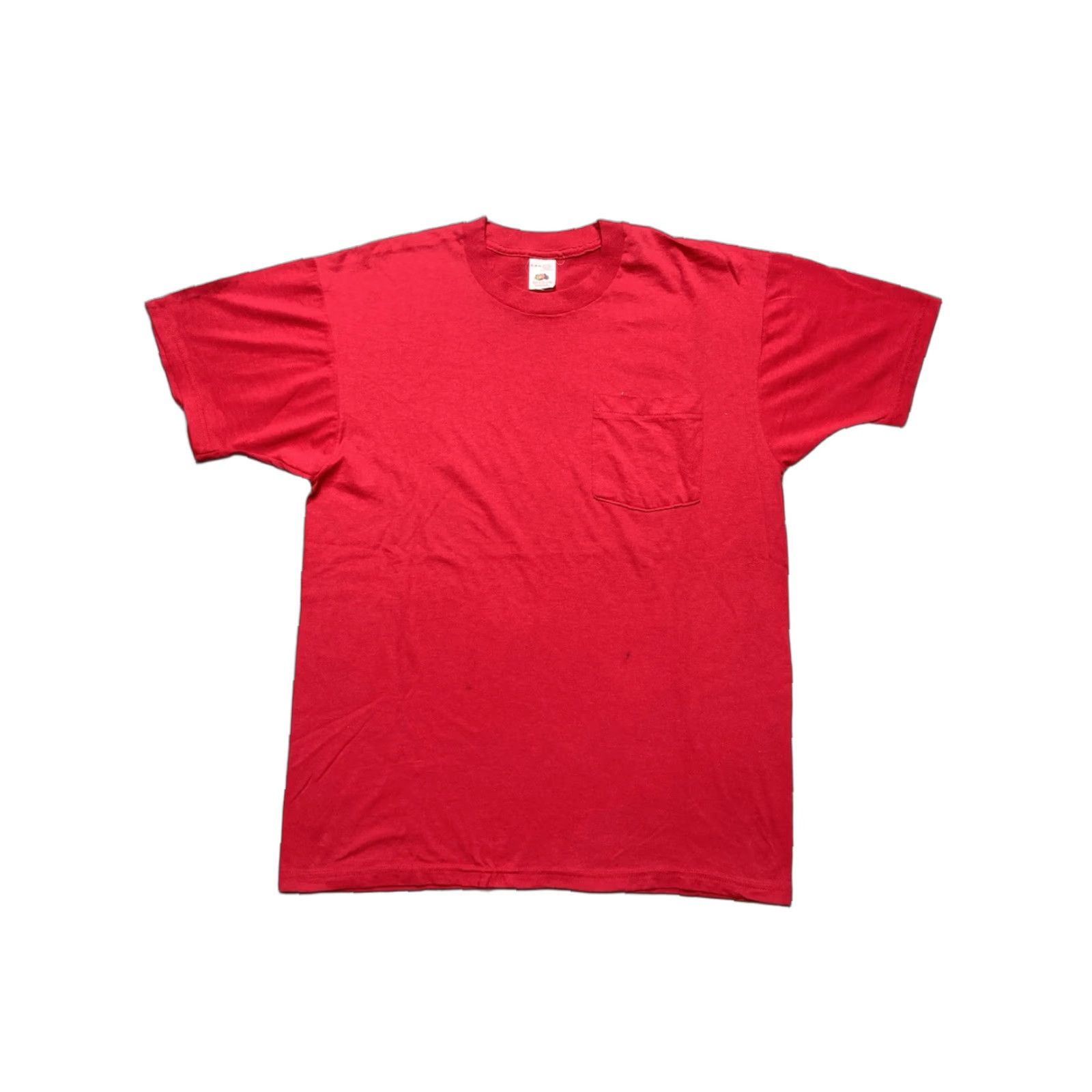 Fruit Of The Loom VINTAGE Fruit of the Loom T-Shirt Pocket Red Blank Adult XL Mens Size US XL / EU 56 / 4 - 1 Thumbnail