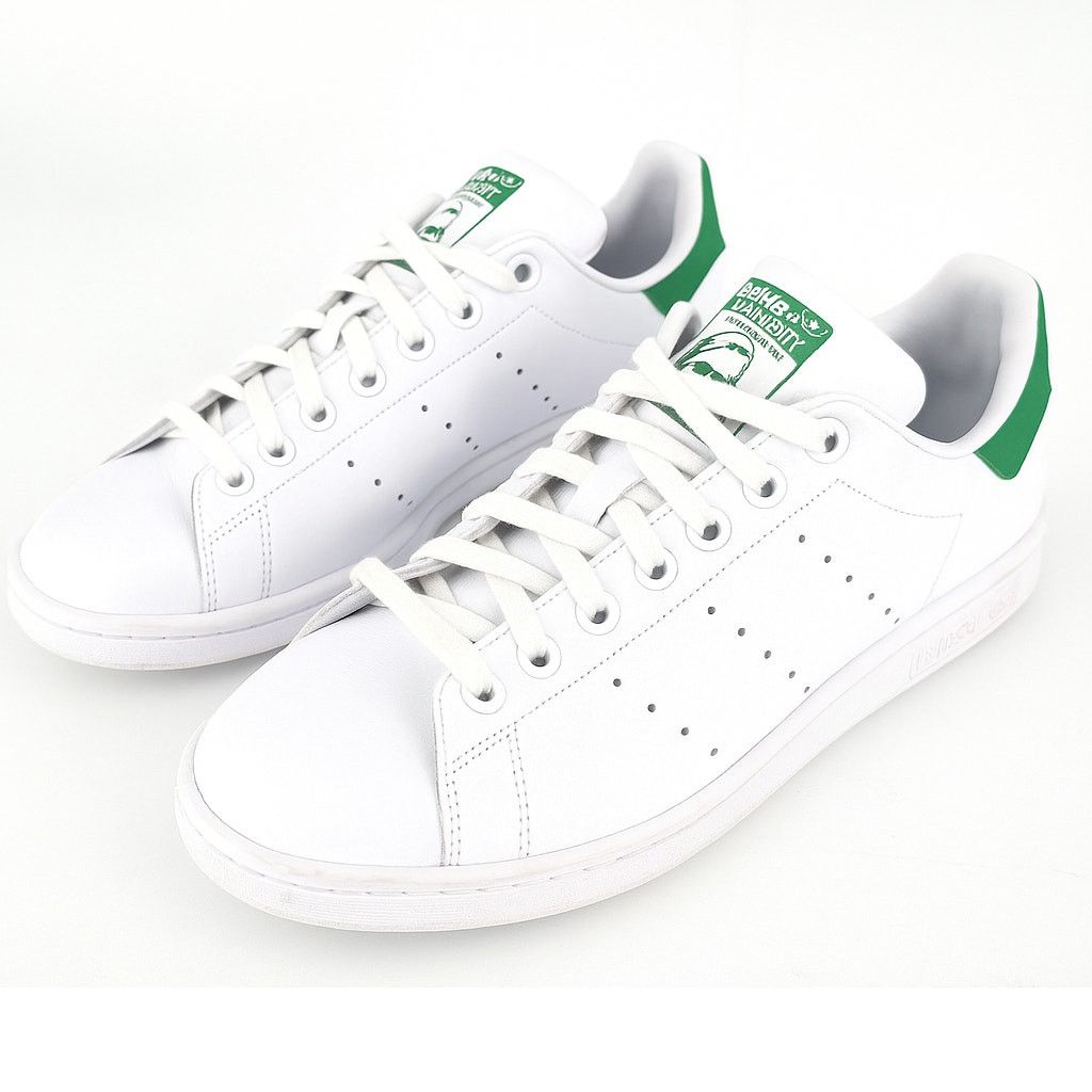 Adidas Adidas Stan Smith White Leather Green Heel Tab Sneaker Sz 7 Size US 7 / IT 37 - 1 Thumbnail