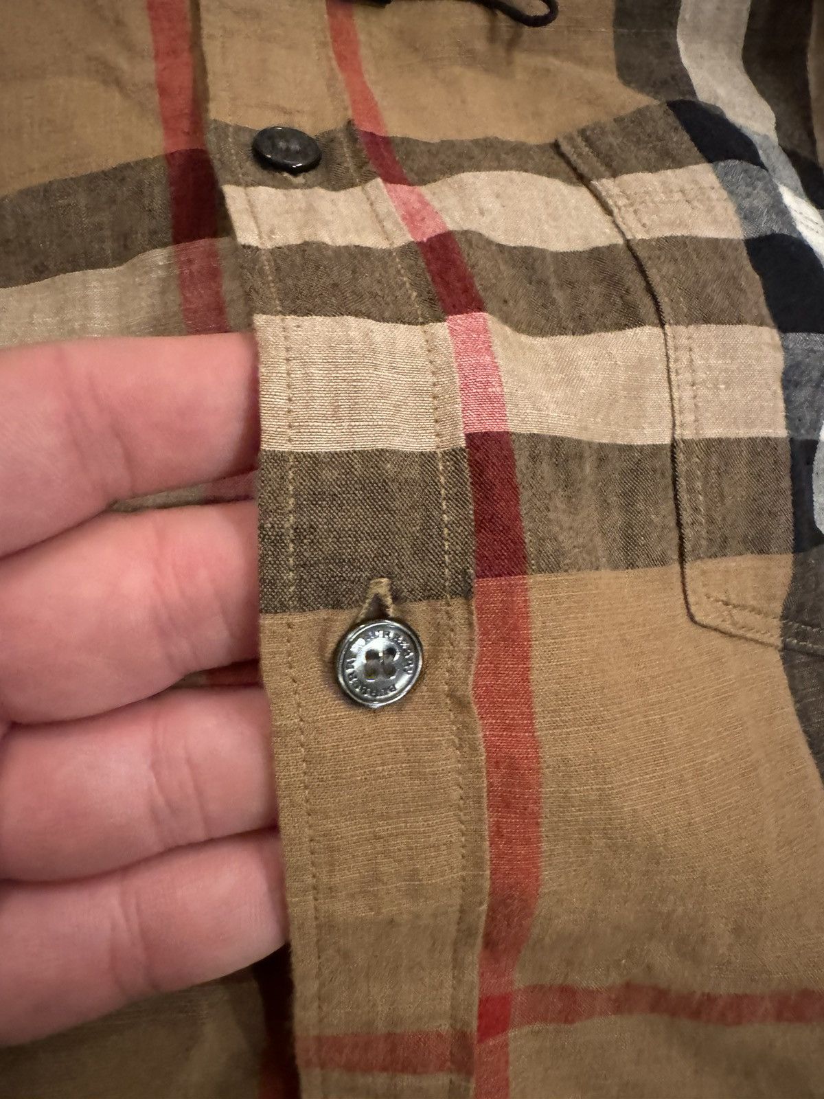 Burberry 🔥Burberry Brit Nova Check Linen Shirt/Nova Check Polo Shirt Size US M / EU 48-50 / 2 - 12 Thumbnail