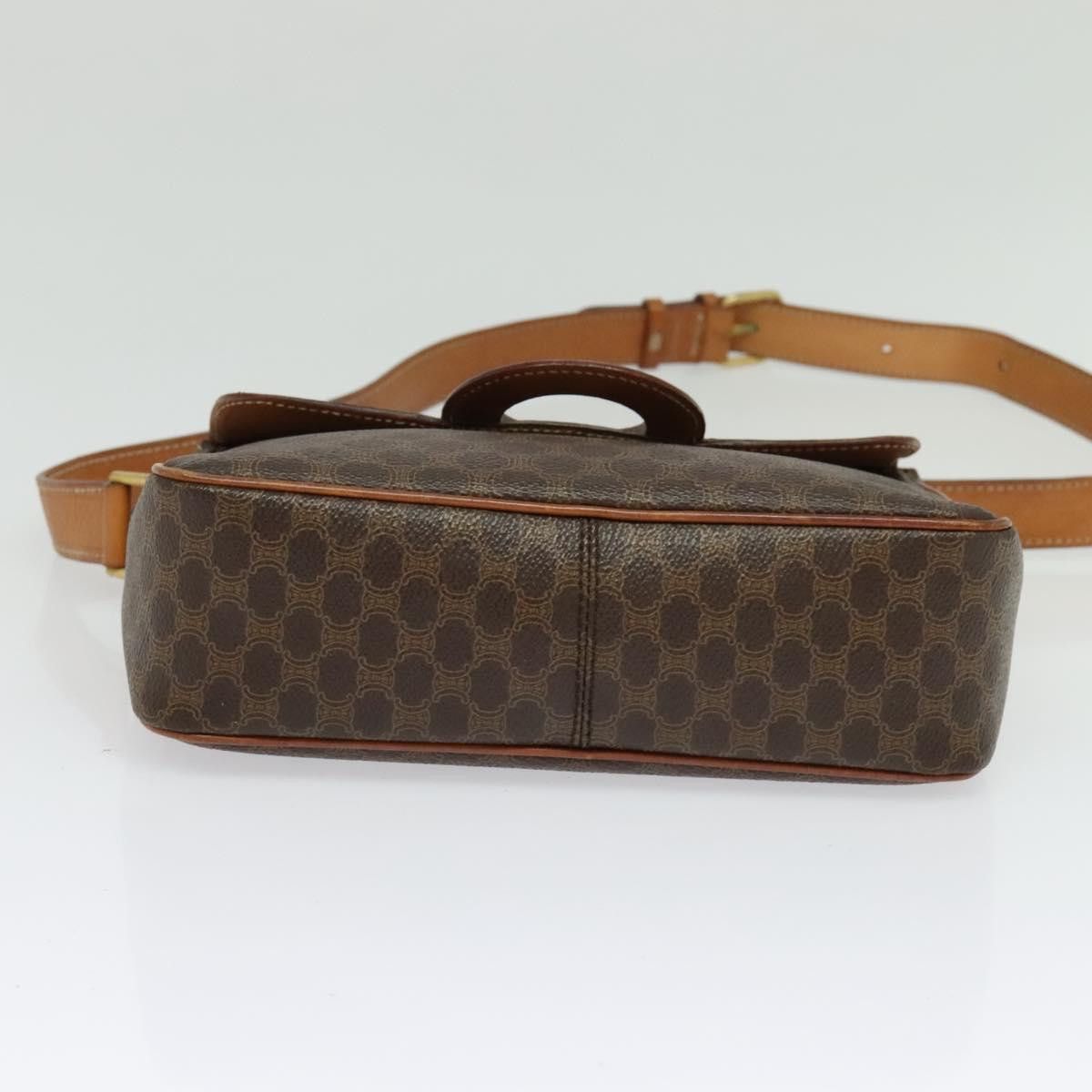Celine CELINE Macadam Canvas Shoulder Bag Pvc Brown Gold Size ONE SIZE - 9 Thumbnail