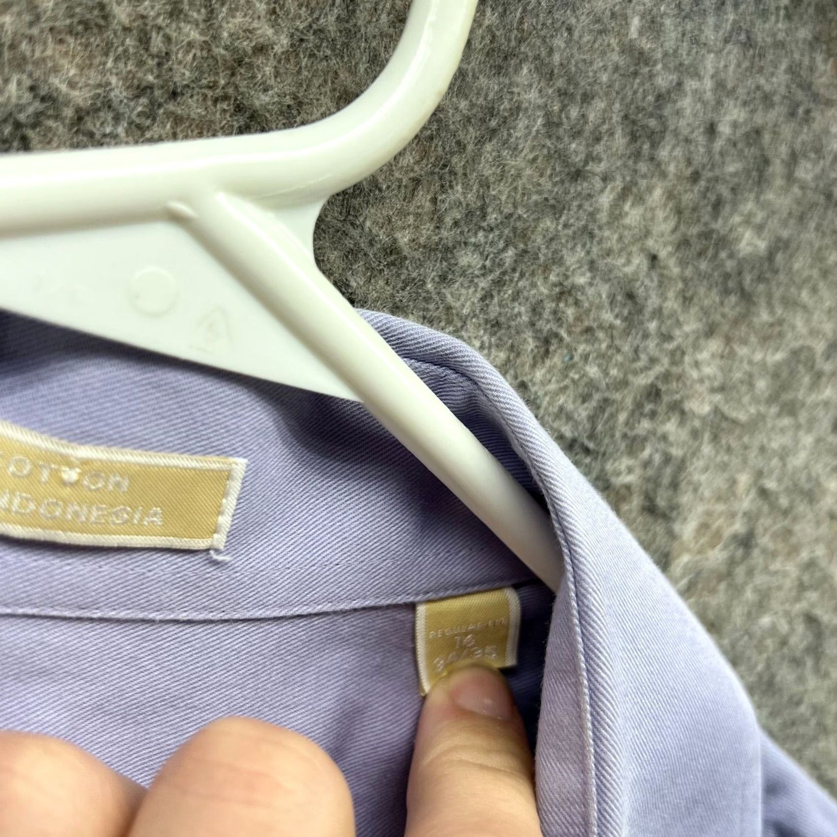 Michael Kors VINTAGE Michael Kors Shirt Men 16 34/35 Purple Button-Down Collar-Preppy Solid 100% Cotton Long Sleeve Dress Casual Formal Workwear Mens Size US L / EU 52-54 / 3 - 7 Thumbnail