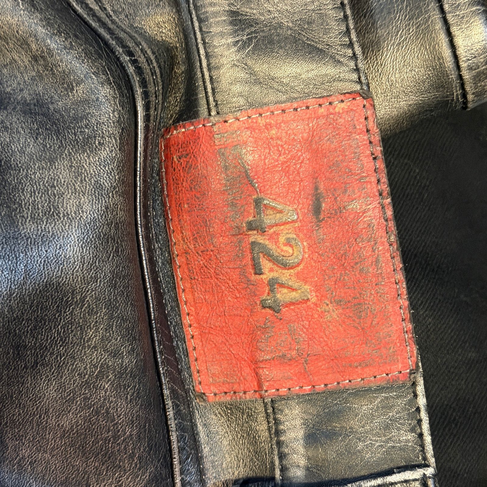 424 424 Leather Five-Pocket Pants Size US 34 / EU 50 - 4 Thumbnail