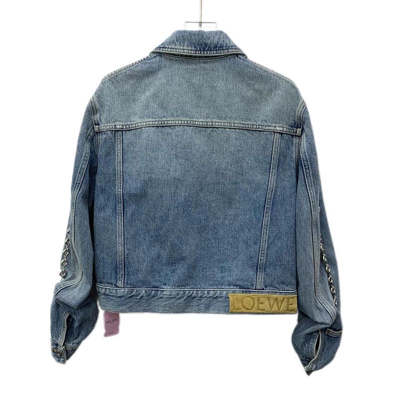 Loewe Loewe Blue chain cotton collar long sleeve denim jacket Size XS / US 0-2 / IT 36-38 - 2 Thumbnail