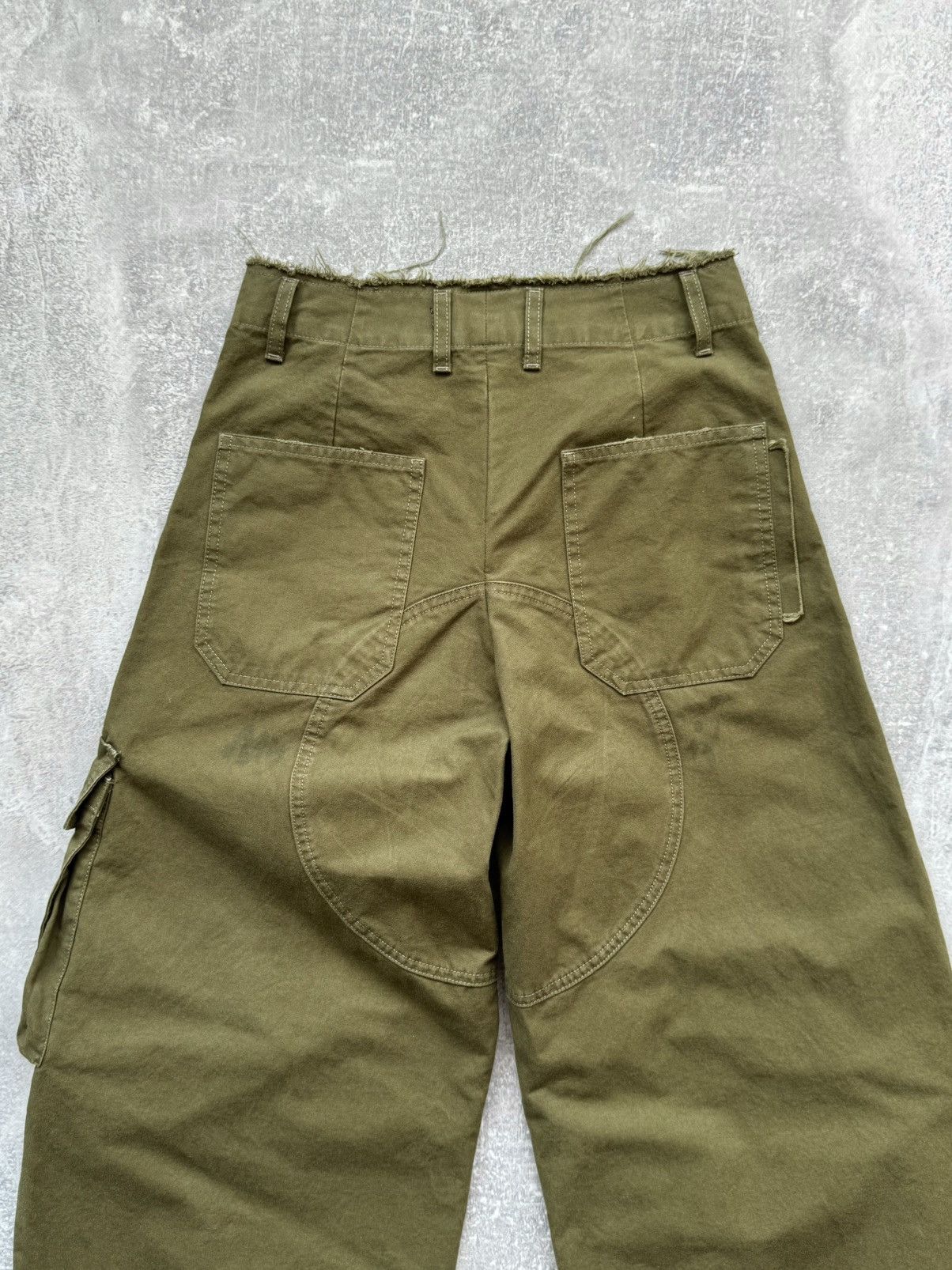 Designer DARKPARK Rosalind Military Green Cargo Pants Size 26" / US 2 / IT 38 - 10 Thumbnail