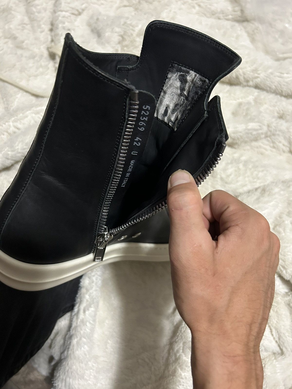 Rick Owens LIDO HIGHTOP RAMONES Size US 9 / EU 42 - 13 Thumbnail