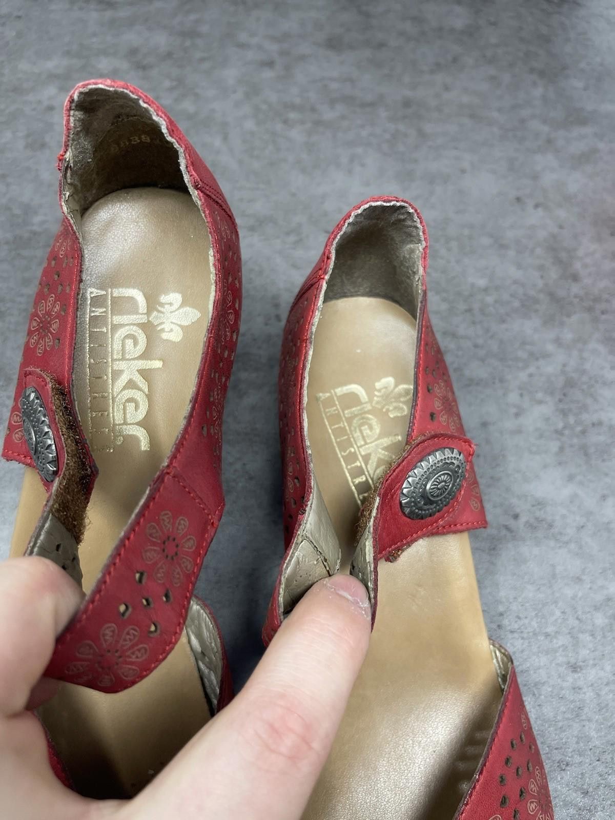 Rieker Rieker Mirjam 53 Shoes Womens Size 11 (42) Red Leather Size US 11 / IT 41 - 9 Thumbnail