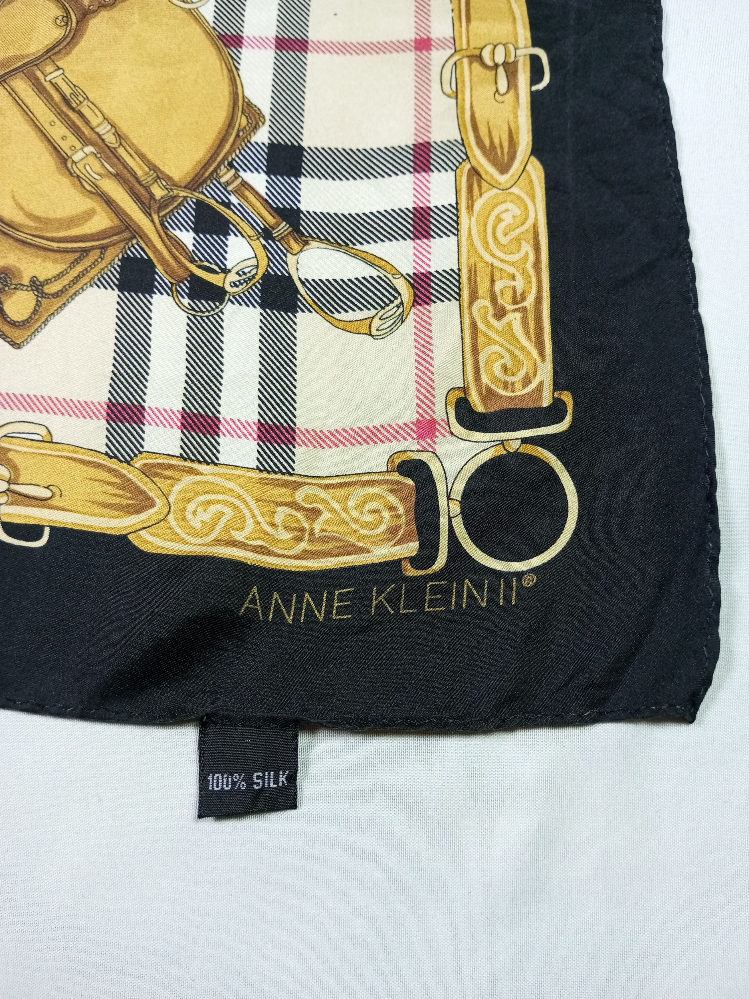 Vintage Anne Klein Floral Silk Scarf Size ONE SIZE - 9 Thumbnail