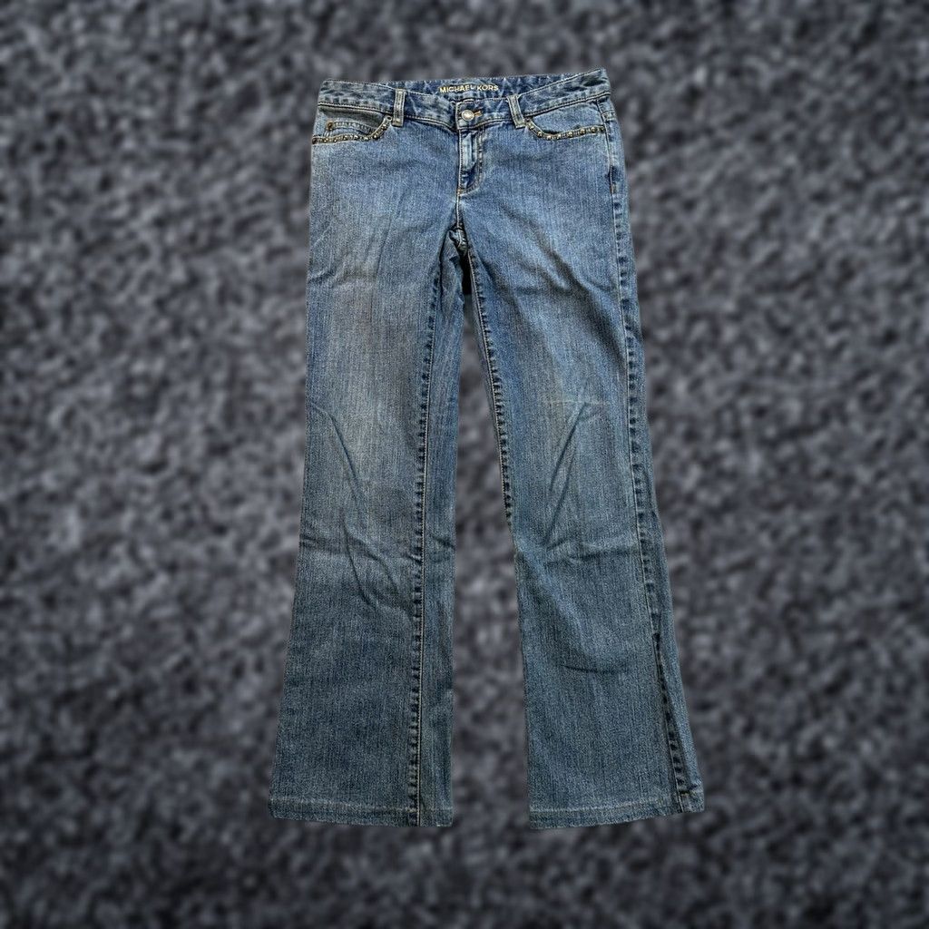 Michael Kors VINTAGE Michael Kors Jeans Women Sz 4 Blue Bootcut Western Biker Cowgirl Studded Boho 90s Hip Hop Punk Rock Motorcycle Jeans Womens Size 27" / US 4 / IT 40 - 1 Thumbnail