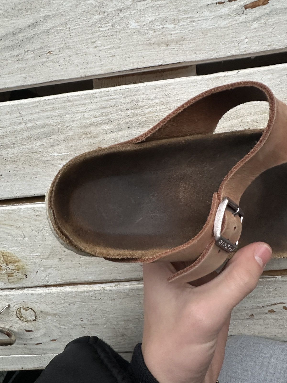 Birkenstock 🚨Vintage Birkenstock 38 silver Luxe Sandals rare slides Size US 7.5 / IT 37.5 - 7 Thumbnail