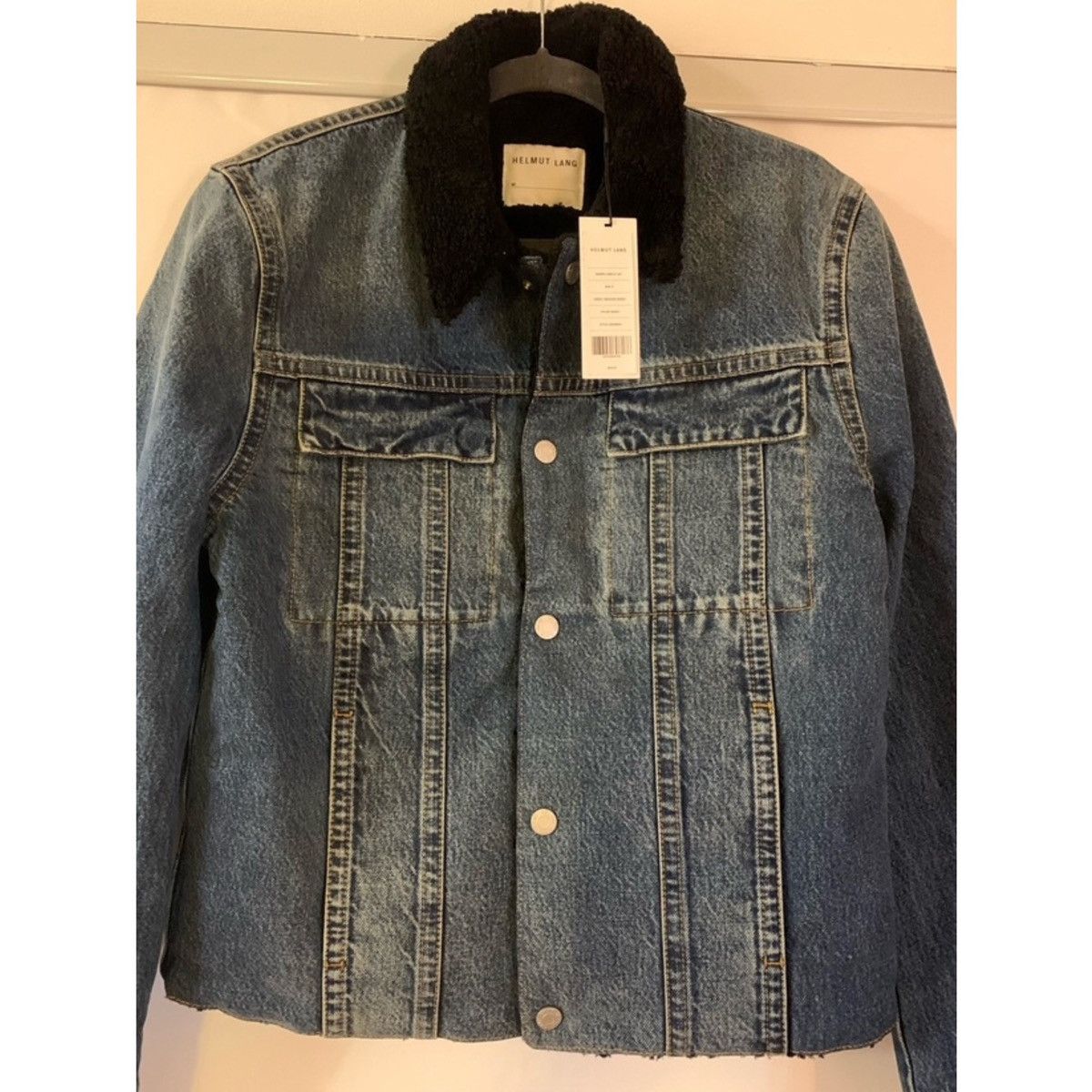 Helmut Lang HELMUT LANG CROPPED SHERPA FLEECE DENIM JACKET Size US S / EU 44-46 / 1 - 9 Thumbnail