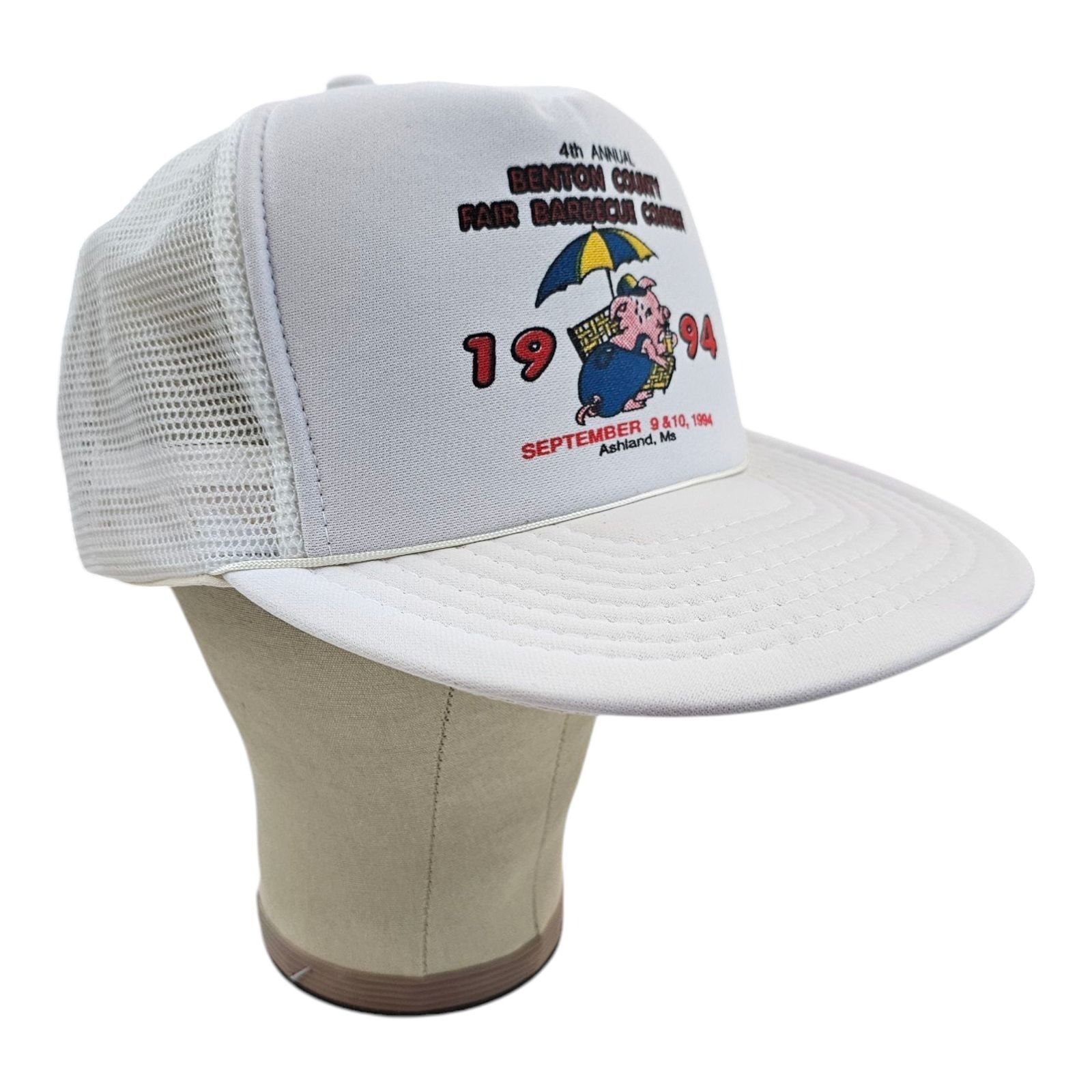 Other 1994 Benton County Fair Barbecue Contest Mesh Snapback Cap Size ONE SIZE - 3 Thumbnail