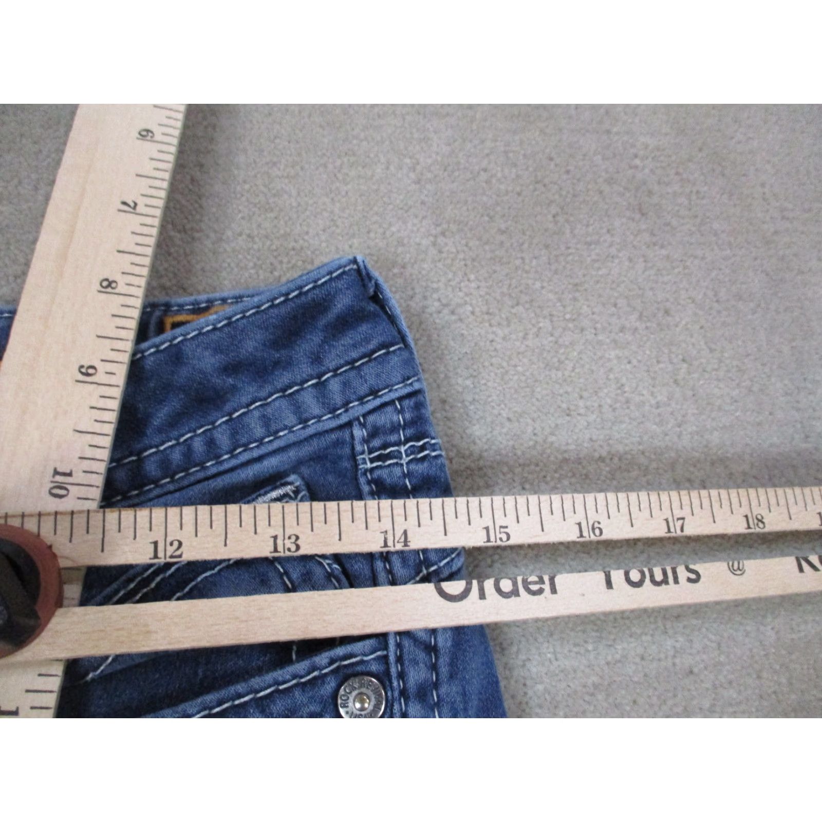 Vintage **Rock Revival Skinny Jeans Blue Women's 28** User: Rock Revival Skinny Blue Jeans Women's 28 Size 28" / US 6 / IT 42 - 6 Thumbnail