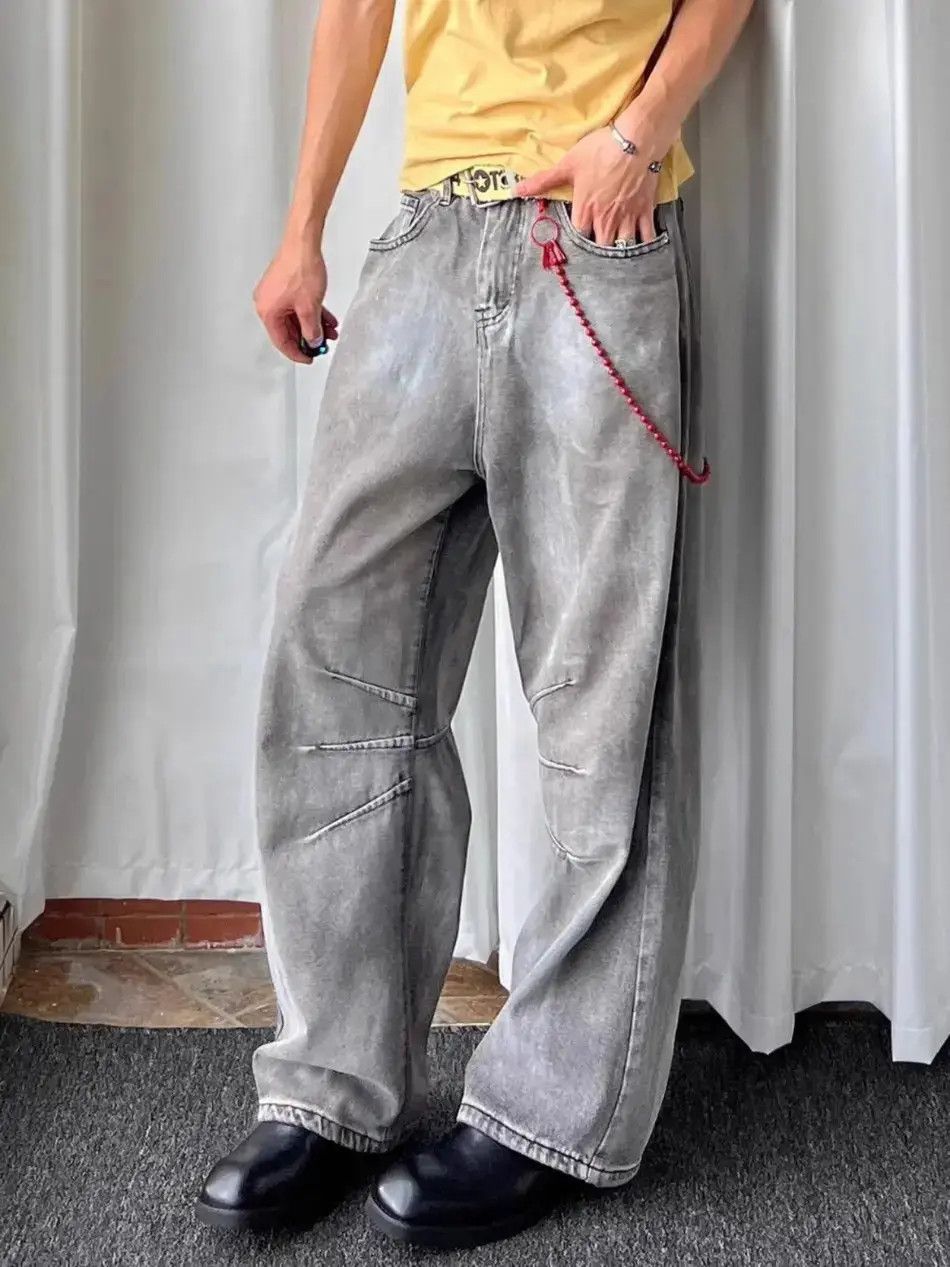 Japanese Brand Retro loose casual high street jeans Size US 32 / EU 48 - 2 Thumbnail