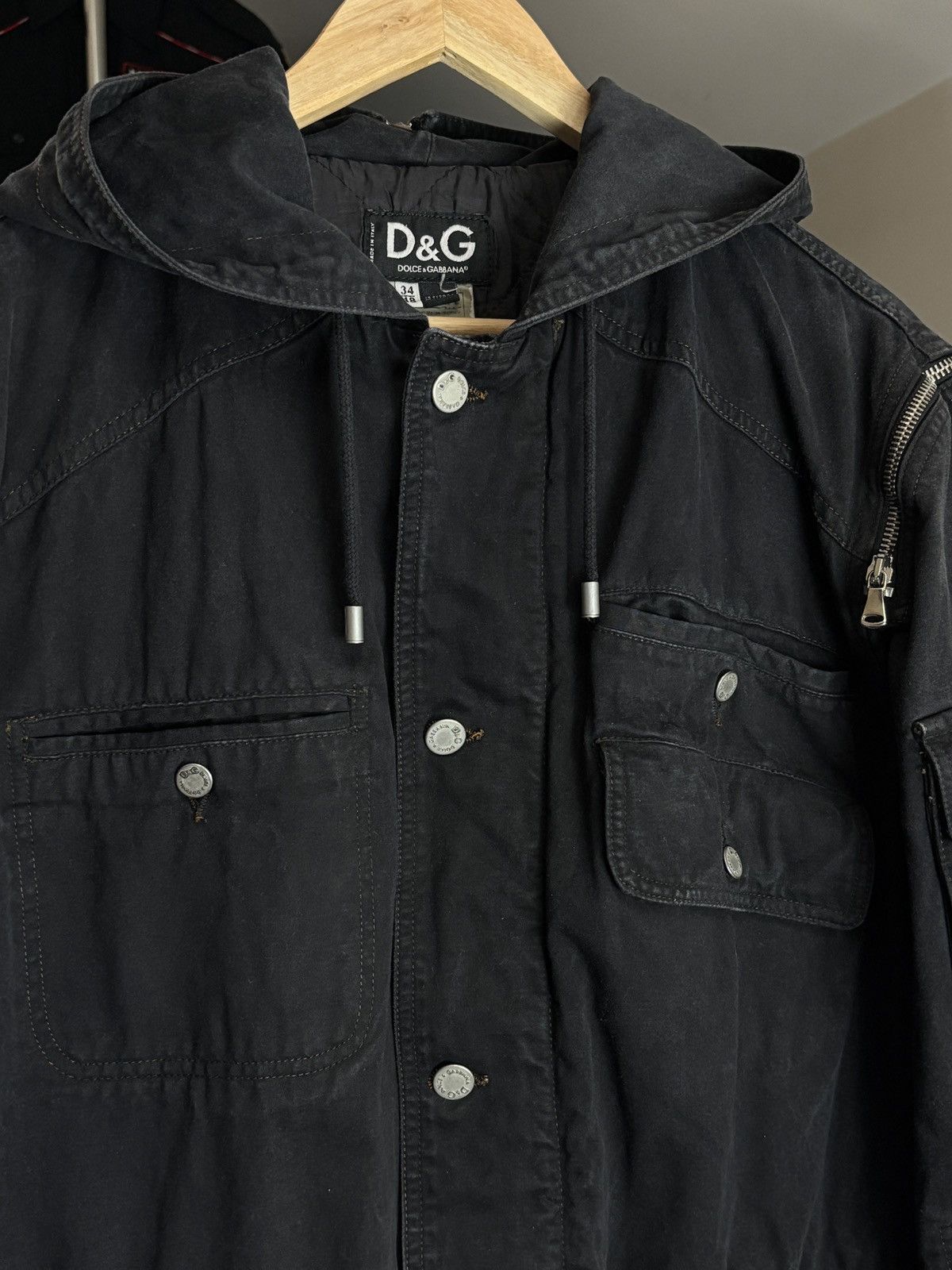 Dolce & Gabbana 00s Archival Dolce & Gabbana Zippers Pockets Cargo Jacket Size US M / EU 48-50 / 2 - 2 Thumbnail