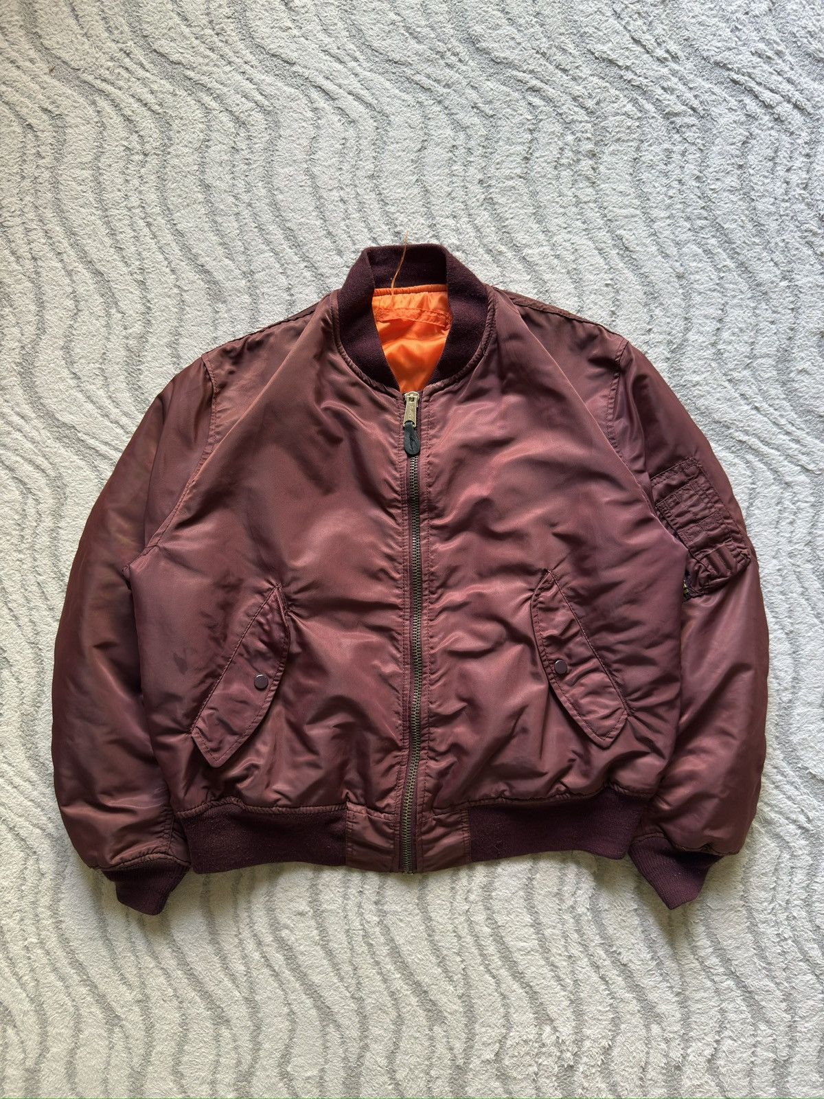 Alpha Industries Vintage Alpha Industries MA-1 Burgundy