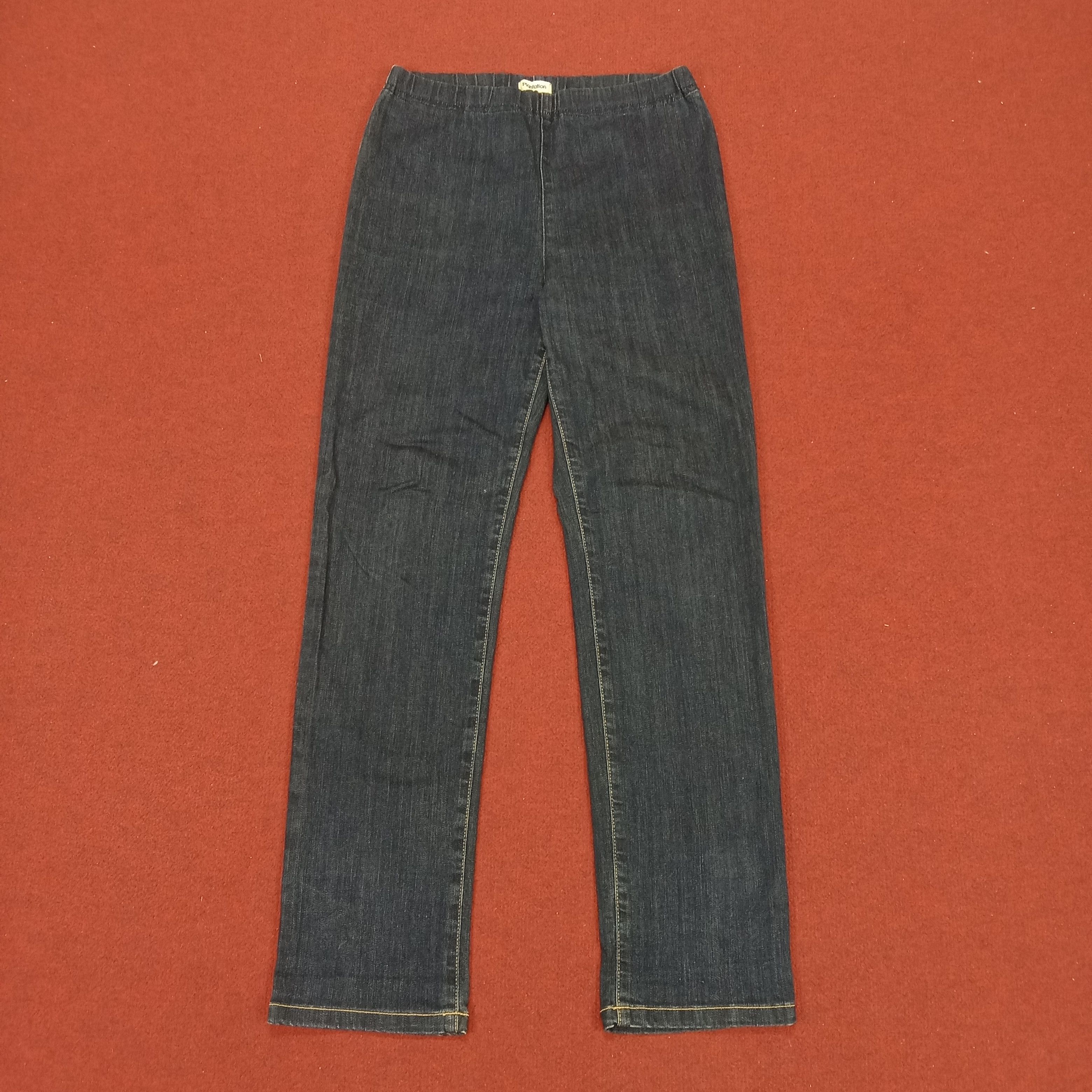 image of Issey Miyake Plantation Japanese Designer Brand Casual Style Women Pants in Blue Black (Size 27)