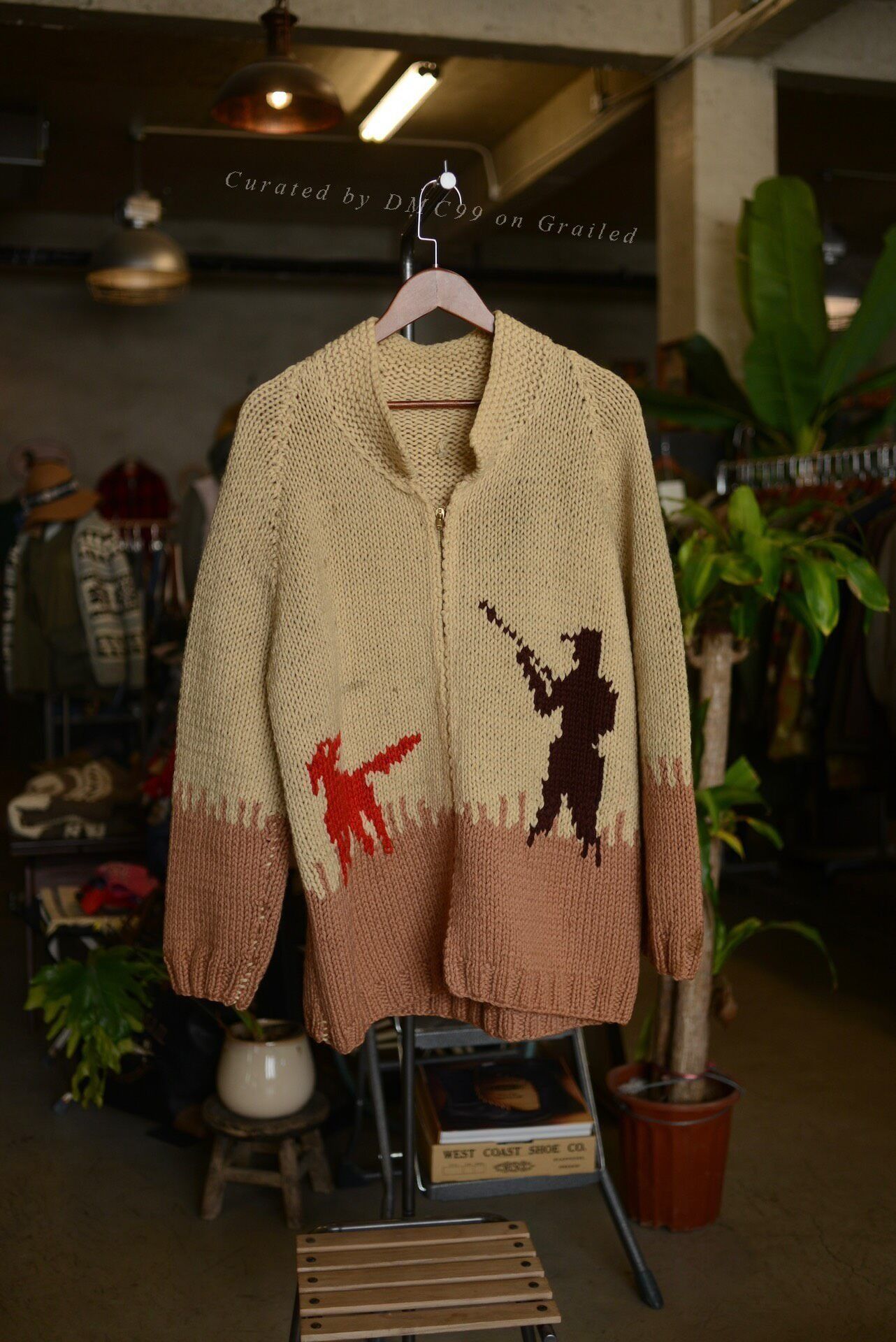Vintage Vintage 1950s Cowichan Hunting Dog Sweater Size US M / EU 48-50 / 2 - 1 Thumbnail