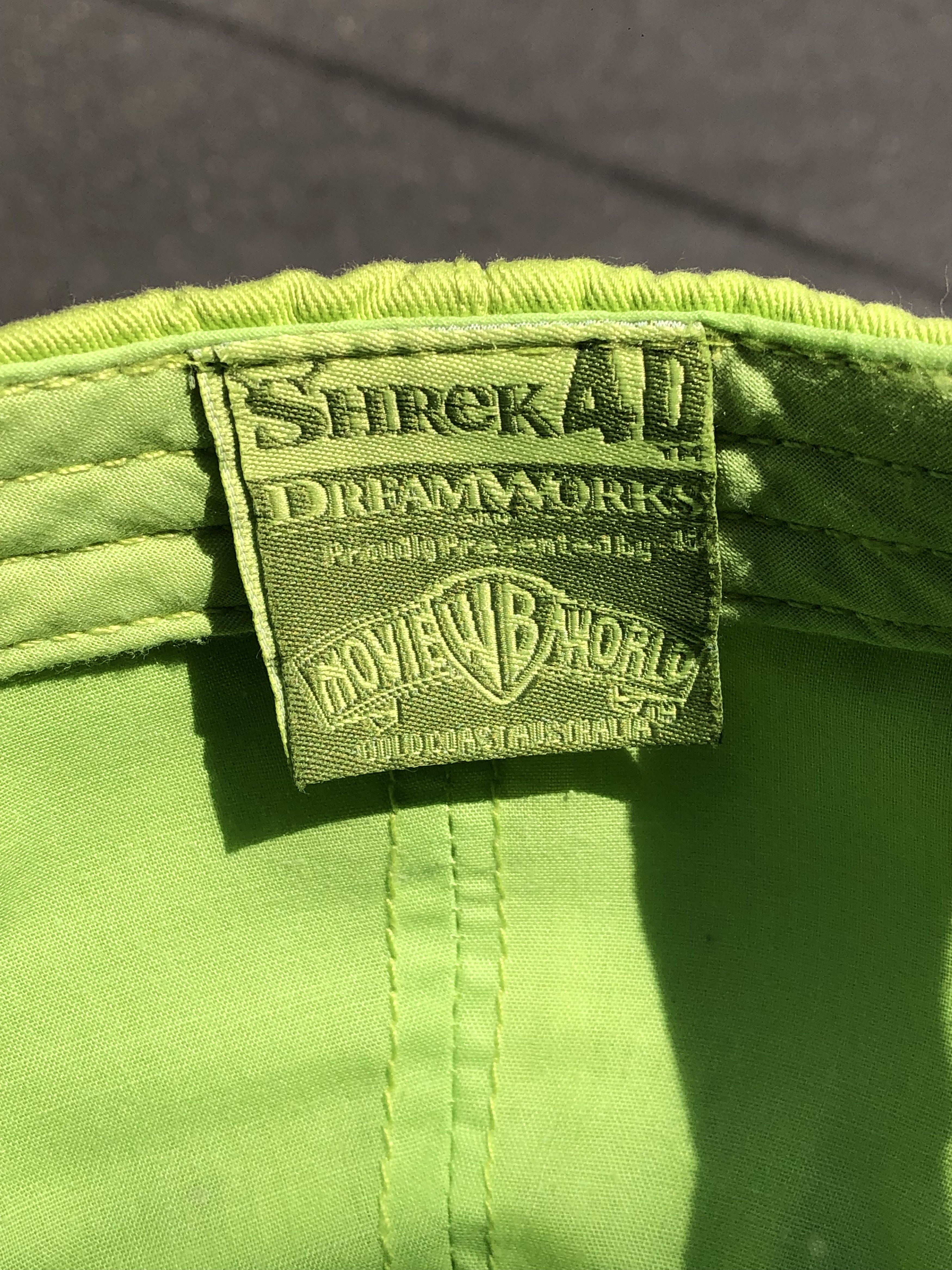 Warner Bros Rare Vtg 2000s Shrek DreamWorks Ogre Ears Strapback Cap Hat Size ONE SIZE - 5 Thumbnail
